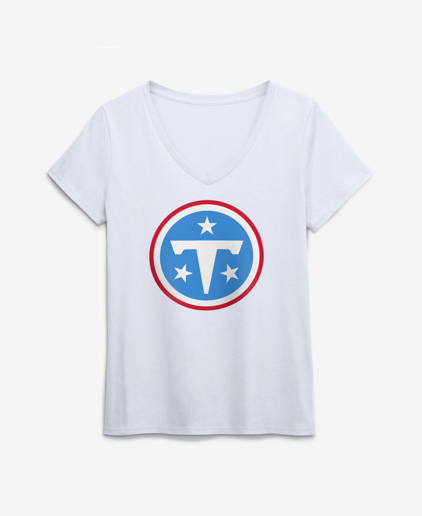 Женская футболка Logo Athletic Tennessee Titans V-Neck Short-Sleeve — фото 1