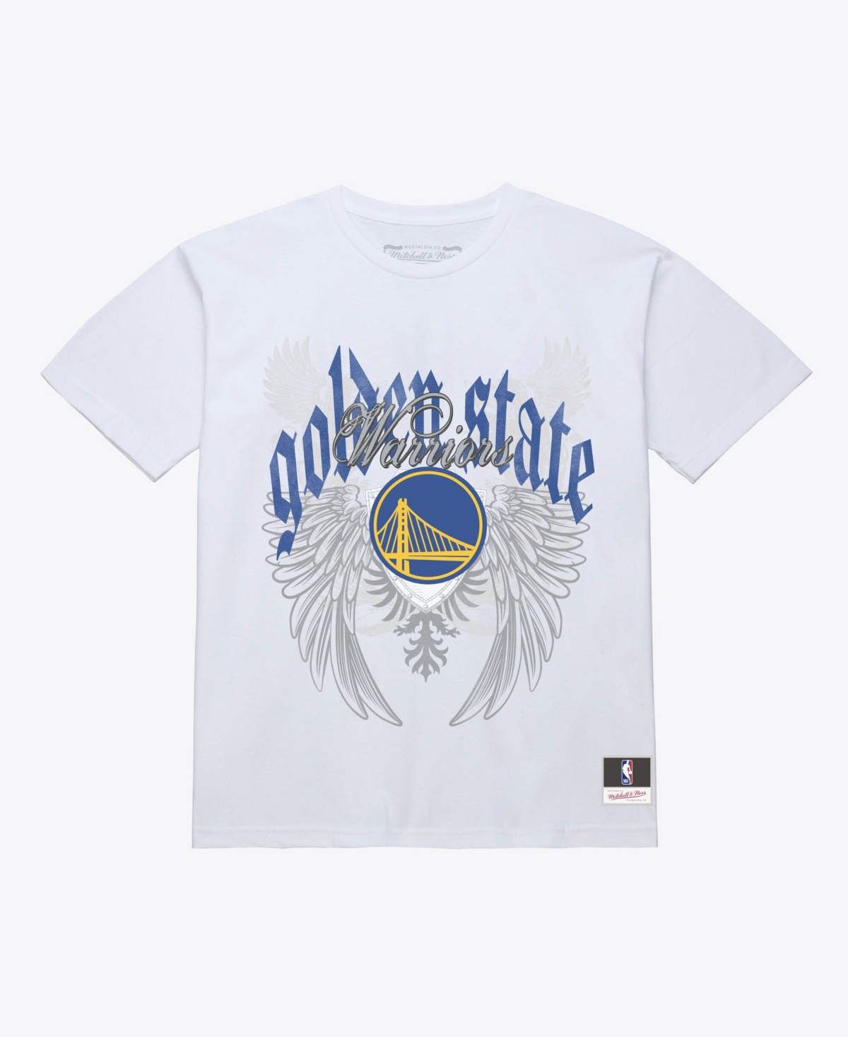 Mitchell & Ness Men's Golden State Warriors Old English Classic-Fit Graphic T-Shirt