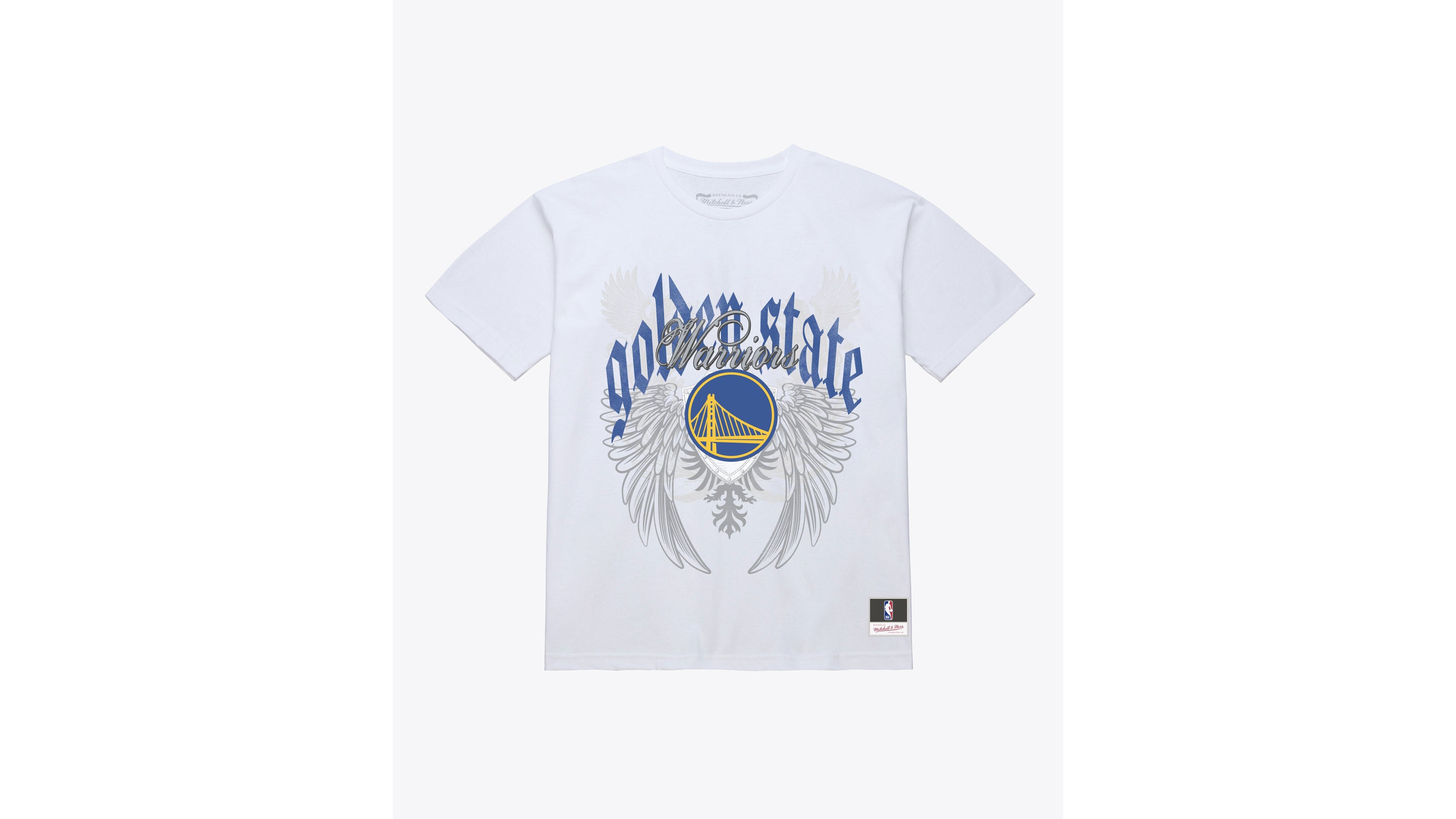 Mitchell & Ness Men's Golden State Warriors Old English Classic-Fit Graphic T-Shirt