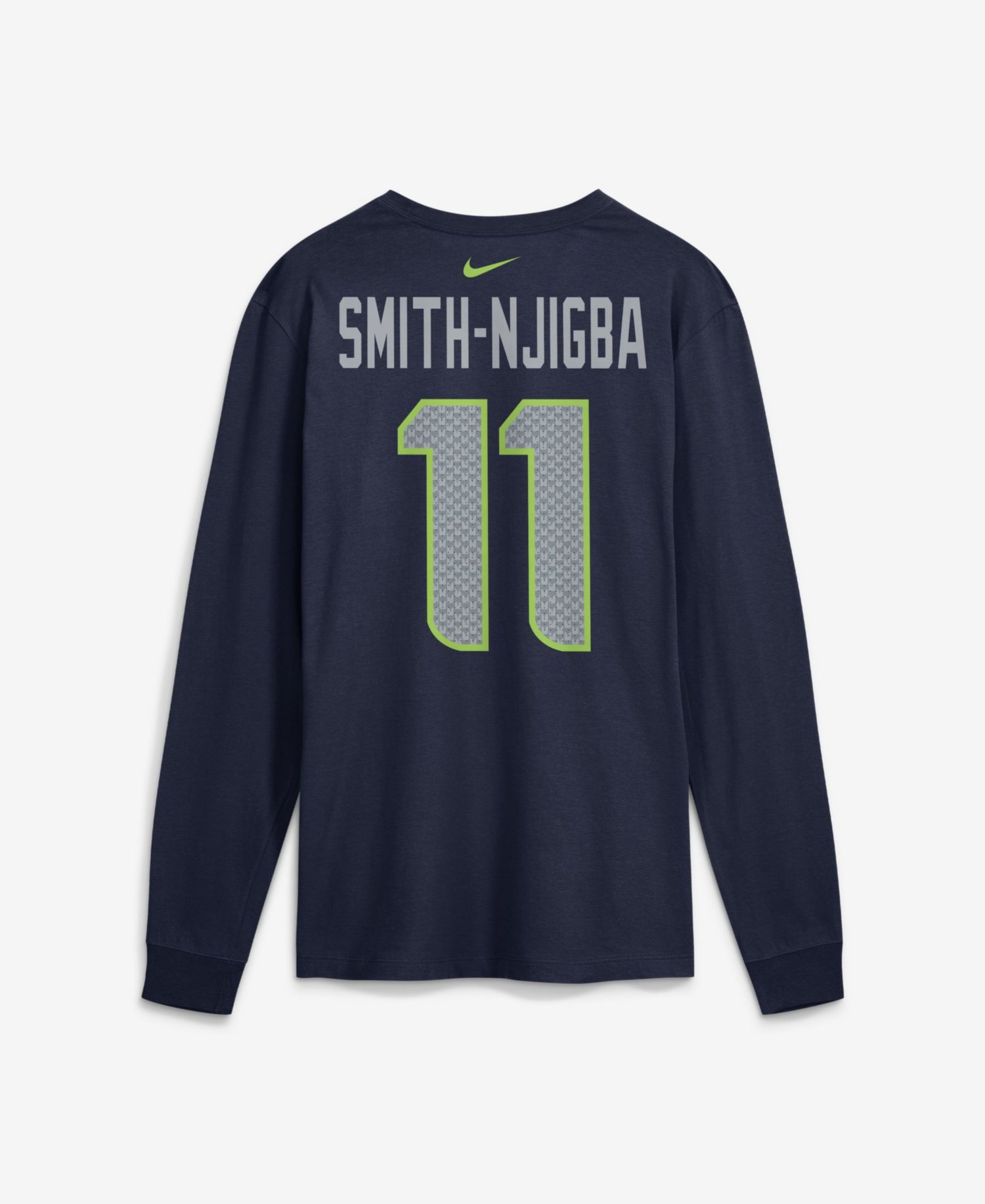 Men's Seattle Seahawks Jaxon Smith-Njigba Long-Sleeve Crewneck T-Shirt