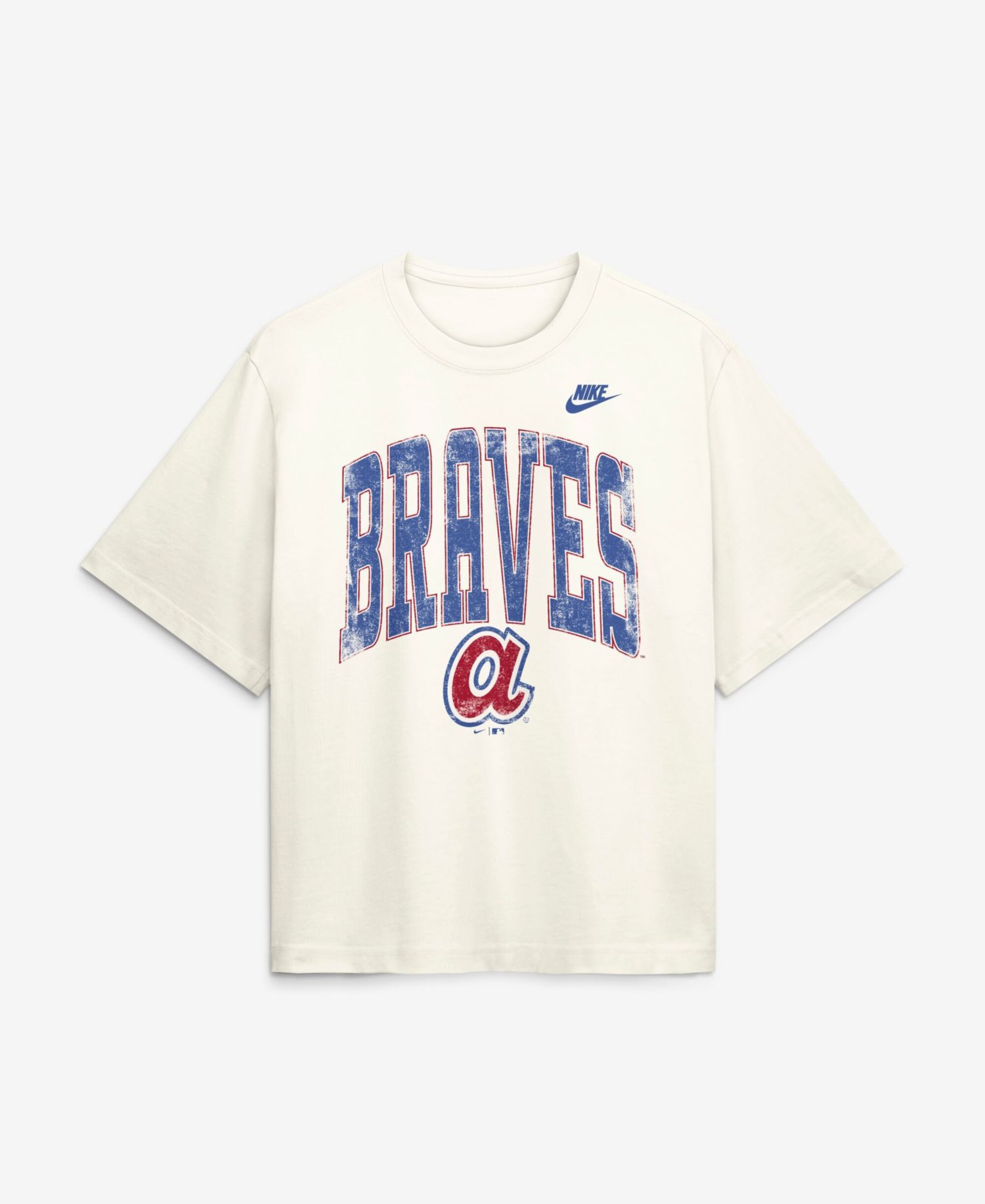 Women's Atlanta Braves Boxy Distressed Graphic T-Shirt