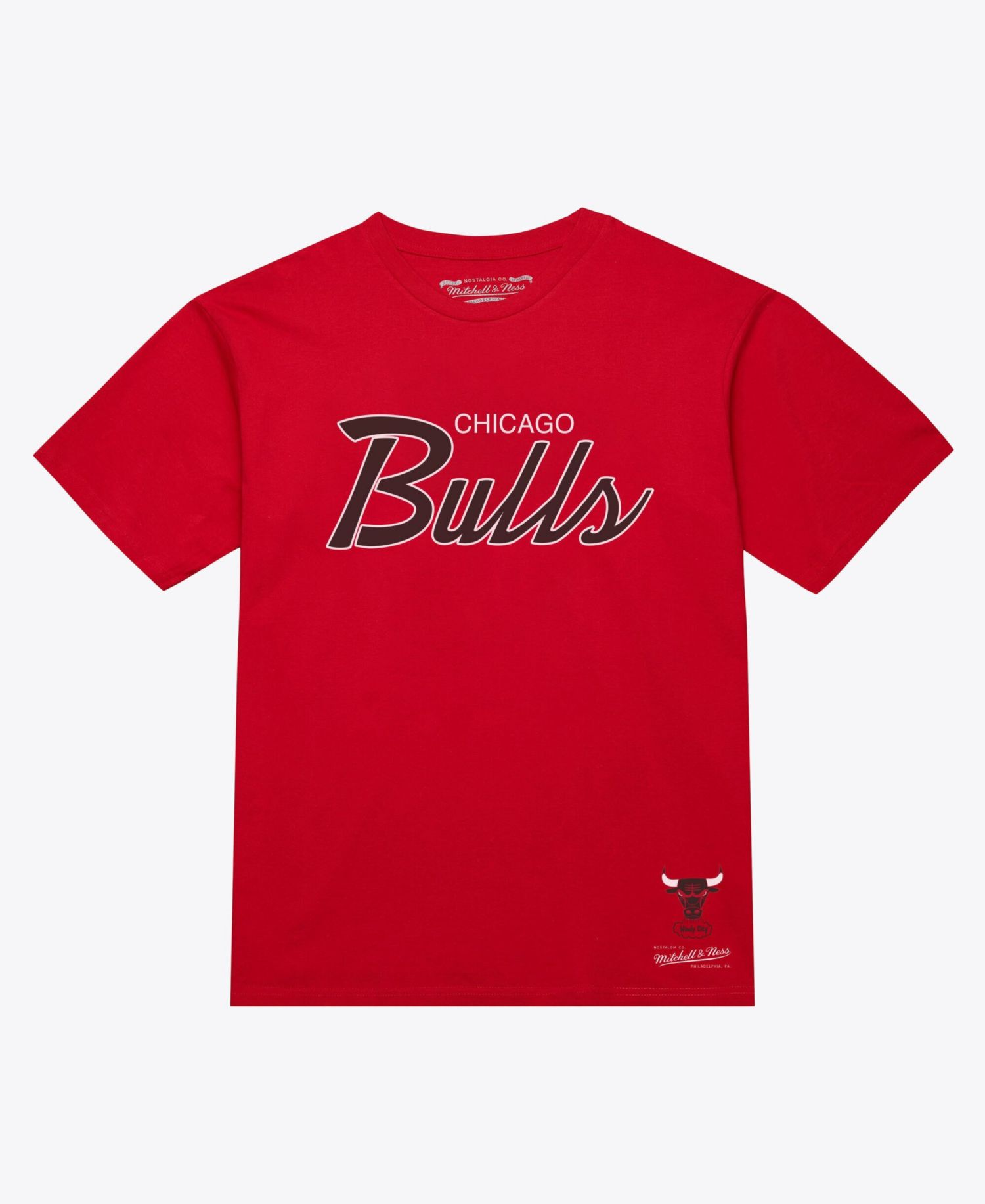 Men's Chicago Bulls Vintage Wordmark Printed Graphics T-Shirt
