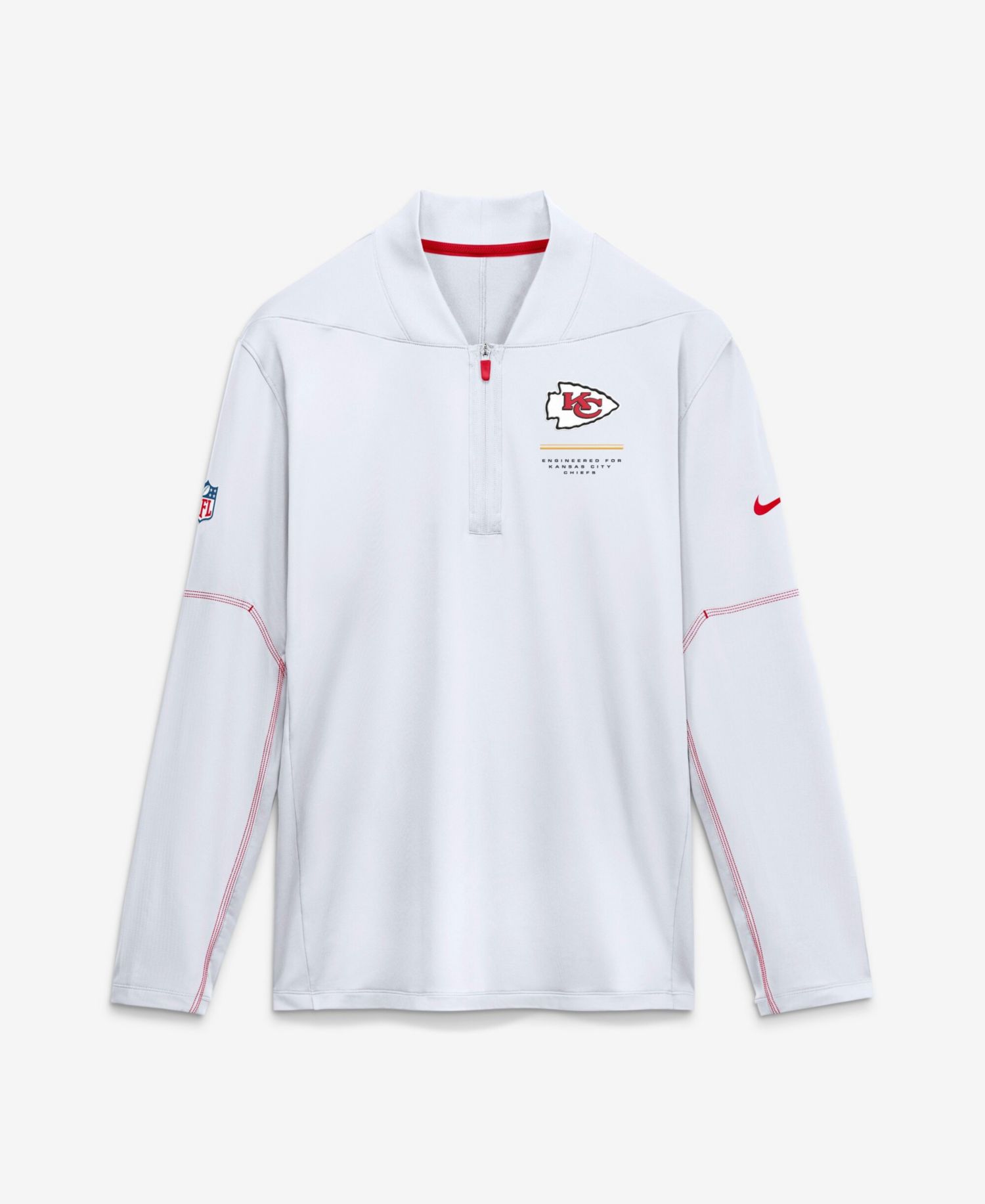 Men's Kansas City Chiefs Sideline Half-Zip Long-Sleeve Sweatshirt