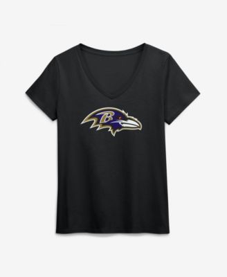 Women's Baltimore Ravens Primary Logo V-Neck Short-Sleeve T-Shirt