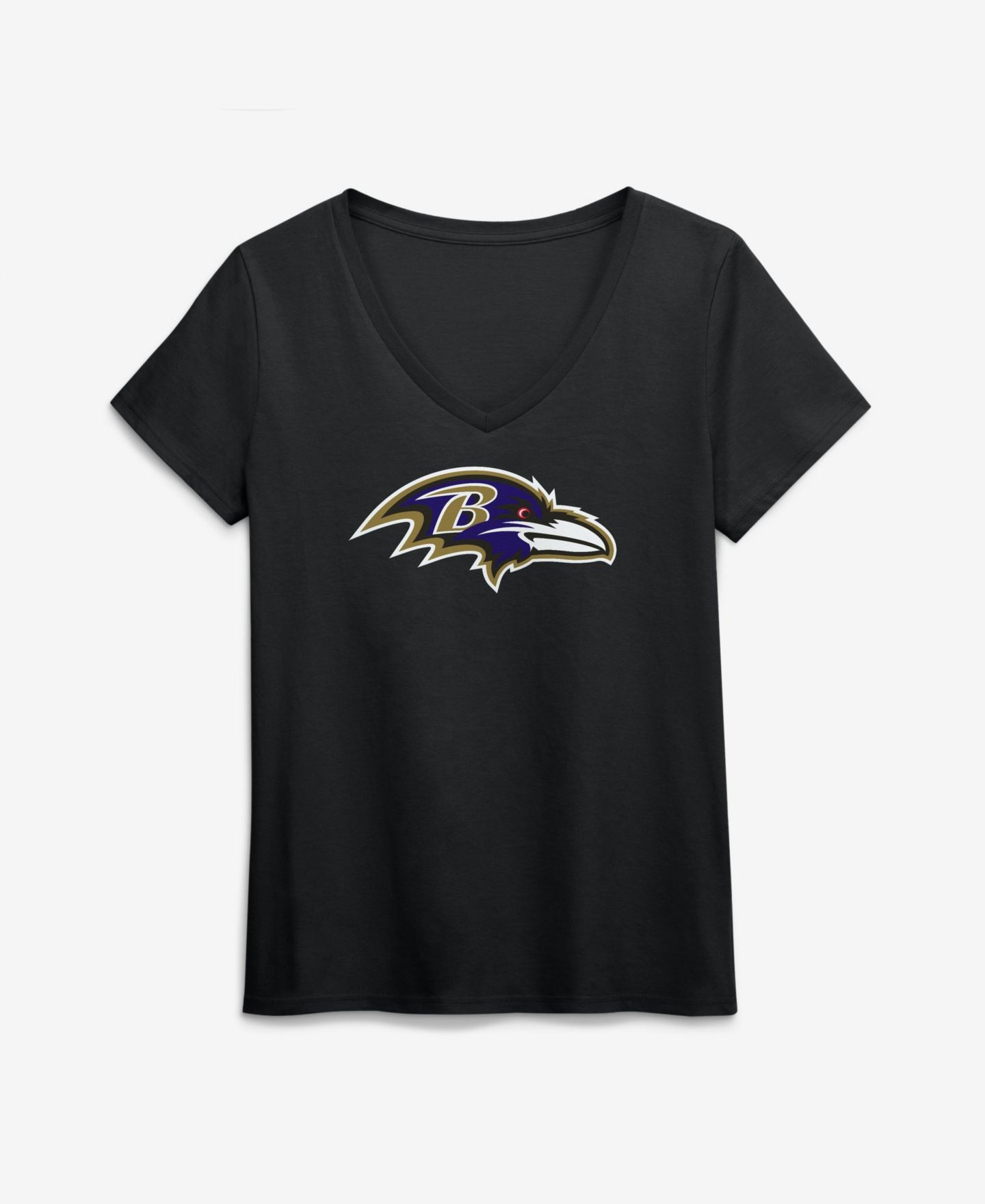 Женская футболка Logo Athletic Baltimore Ravens Primary Logo V-Neck Short-Sleeve — фото 1