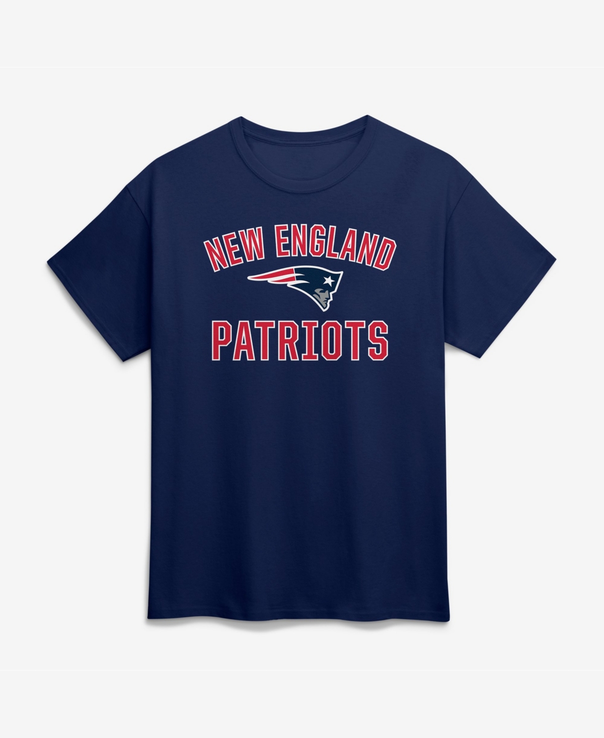 Men's Logo Athletic Navy New England Patriots Cotton Victory Arch T-Shirt