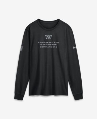 Men's Washington Commanders Sideline Bold Arch Star Dri-FIT Long-Sleeve Crewneck T-Shirt