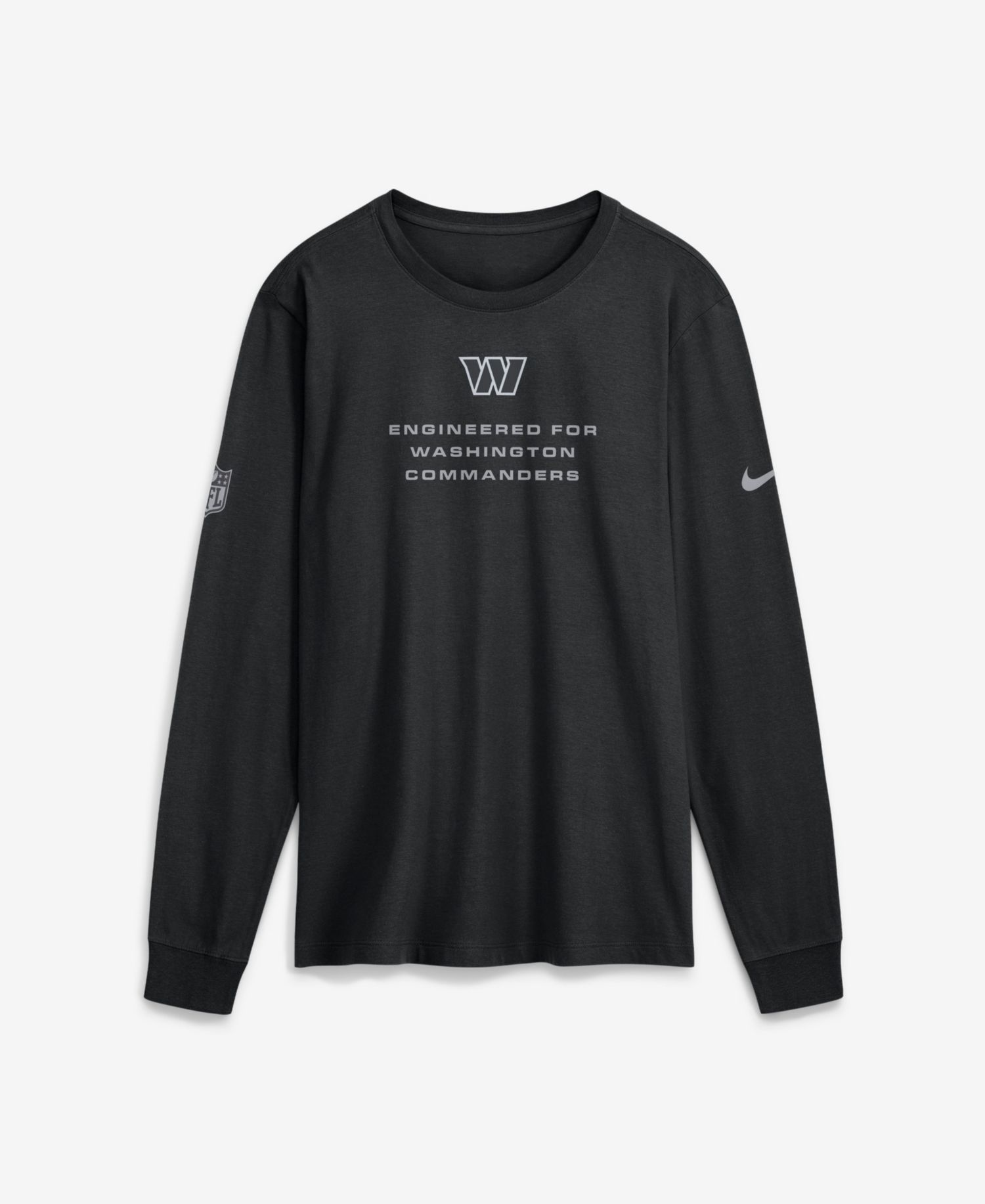 Men's Washington Commanders Sideline Bold Arch Star Dri-FIT Long-Sleeve Crewneck T-Shirt