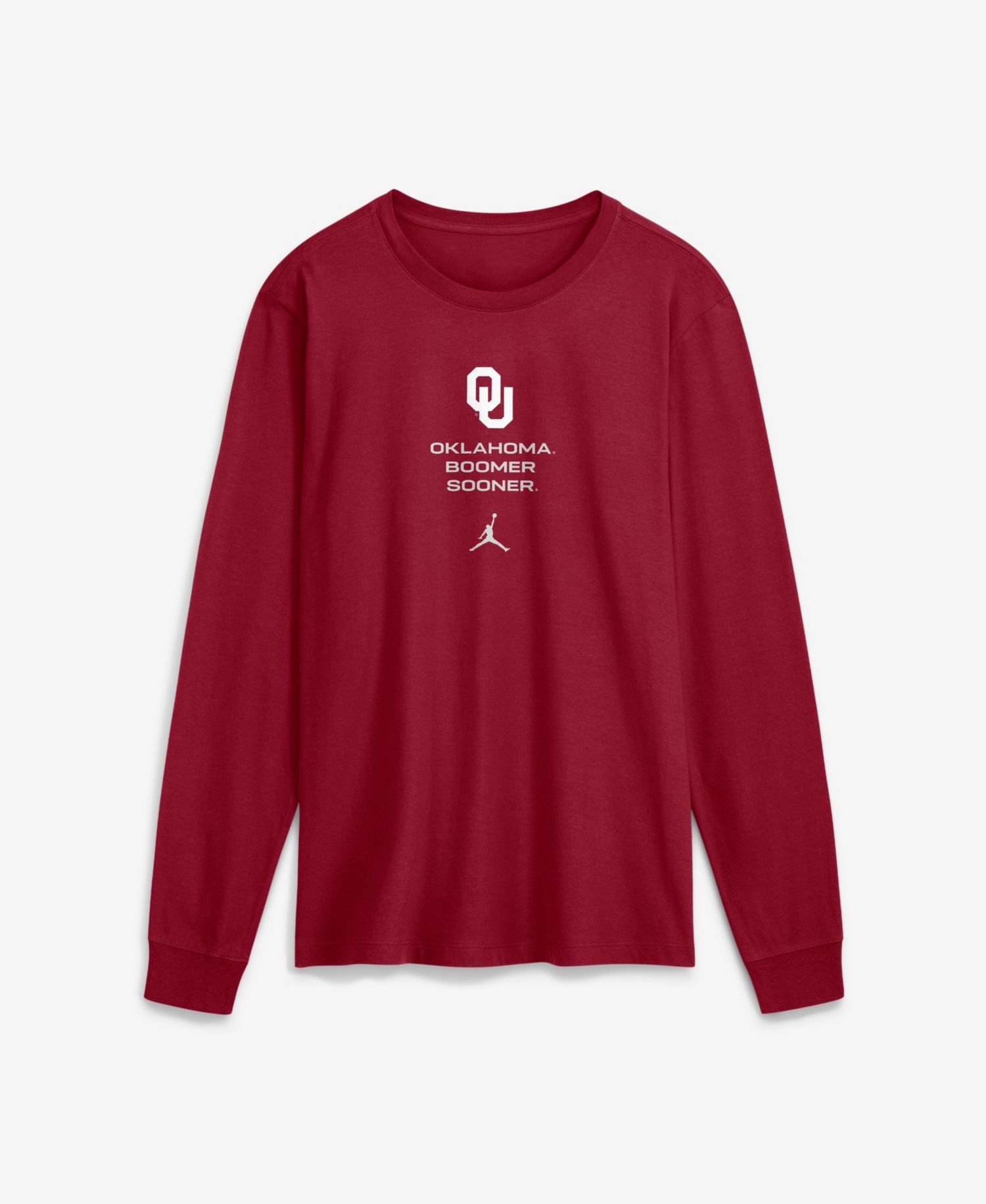 Men's Oklahoma Sooners 2026 Sideline Crewneck Screen Print Long Sleeve T-Shirt