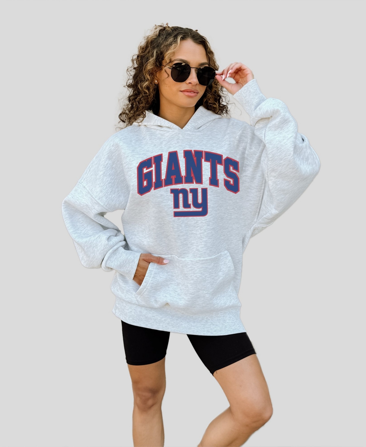 Gameday Couture Women's New York Giants Fan Edition Premium Weight Relaxed-Fit Hoodie