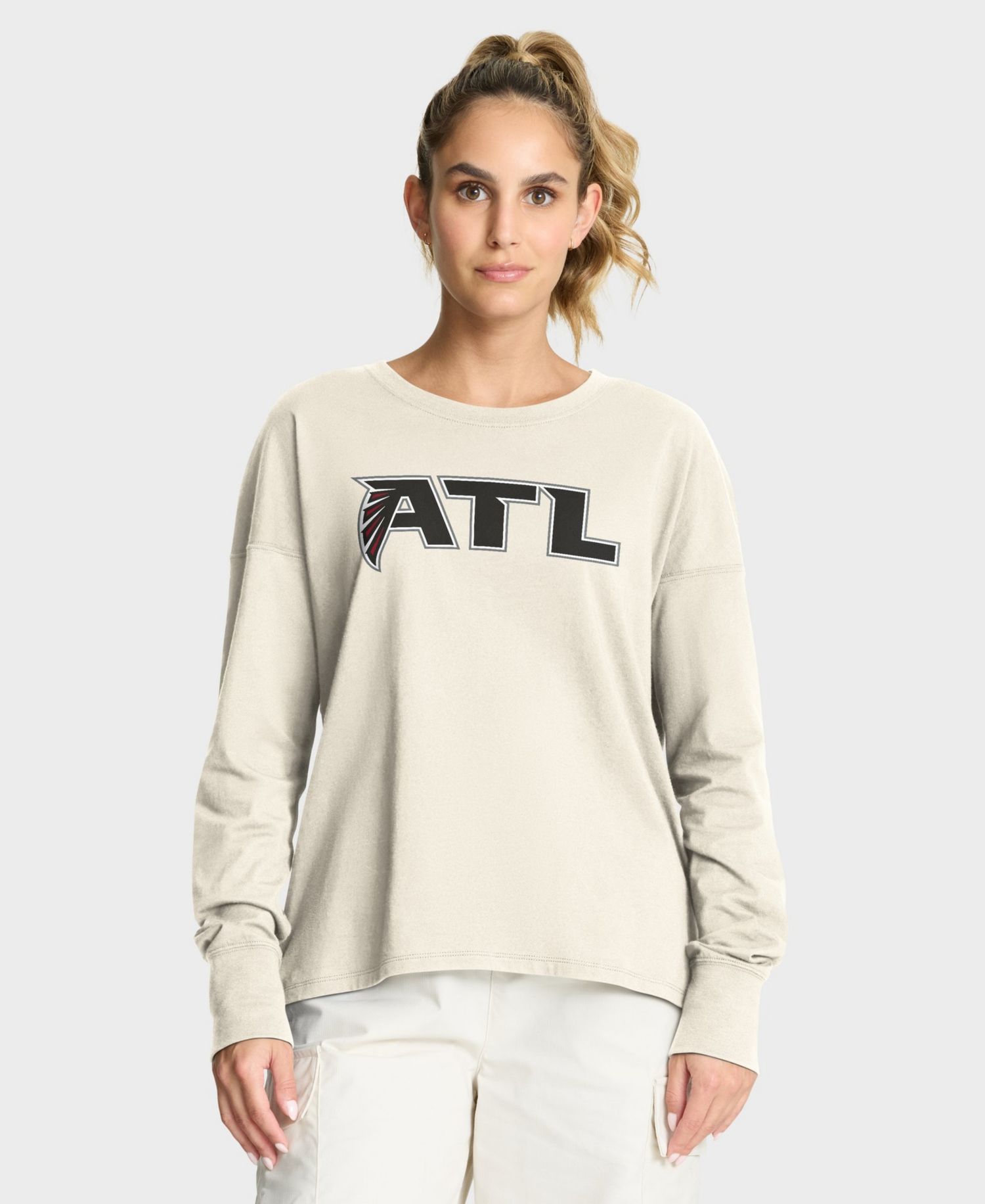 Women's Atlanta Falcons Dove Legacy Long-Sleeve Relaxed-Fit T-Shirt
