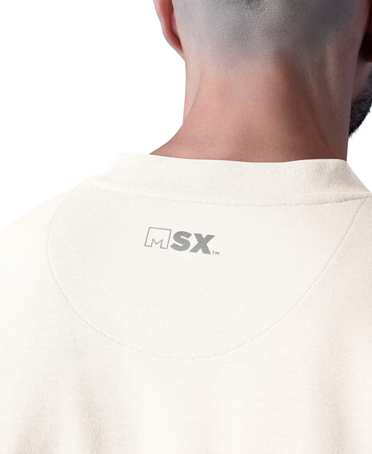 Msx by Michael Strahan Men's Whiteout Tri-Blend Graphic Crewneck Sweatshirt