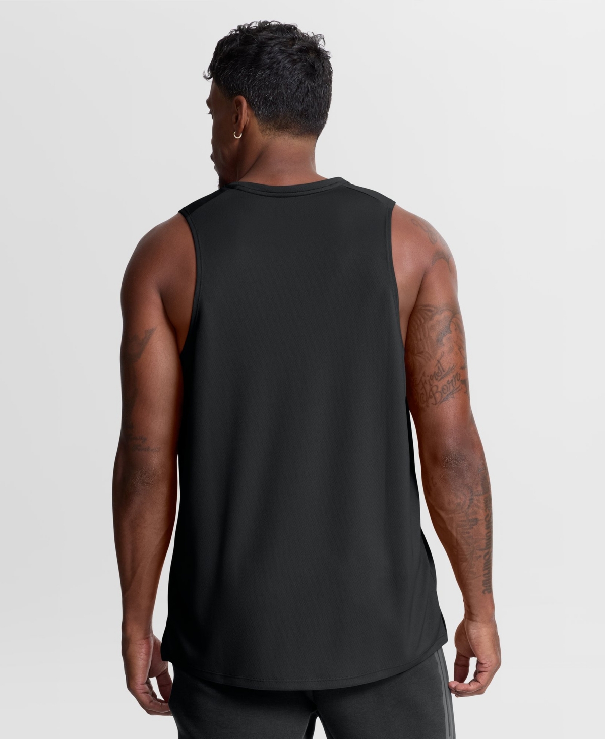 Nike Men's Cincinnati Bengals Kickoff Miler Sleeveless Crew Neck Droptail Hem Tank Top