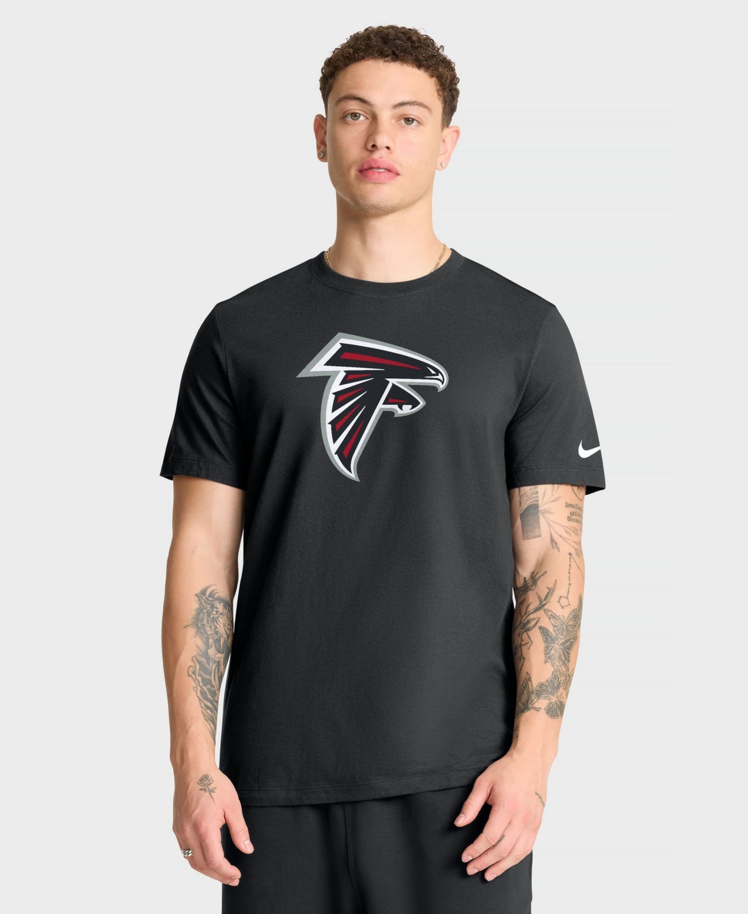 Men's Atlanta Falcons Essential Crew Neck Screen Print Graphics T-Shirt