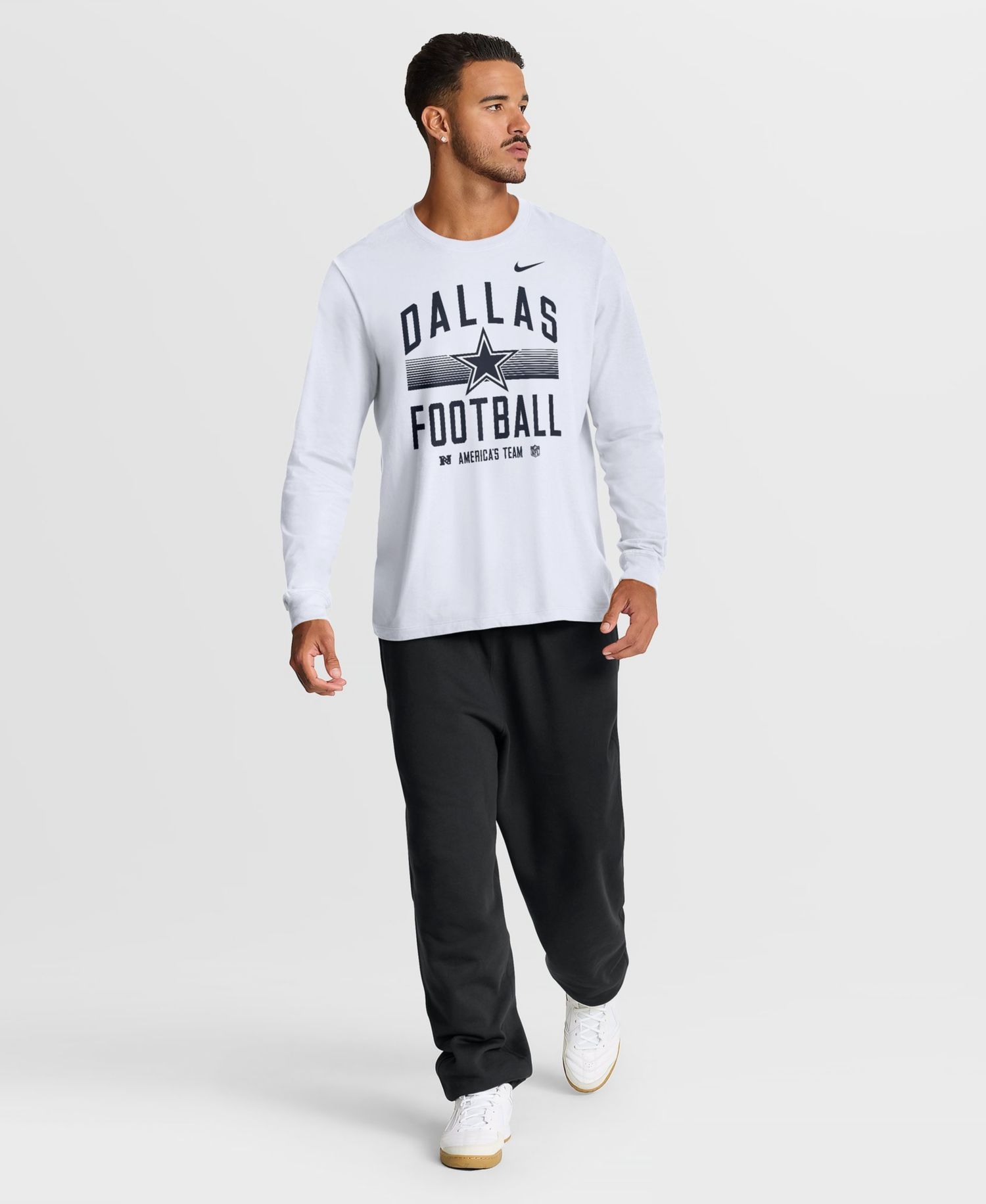 Men's Dallas Cowboys America's Team Essential Long-Sleeve Cotton T-Shirt