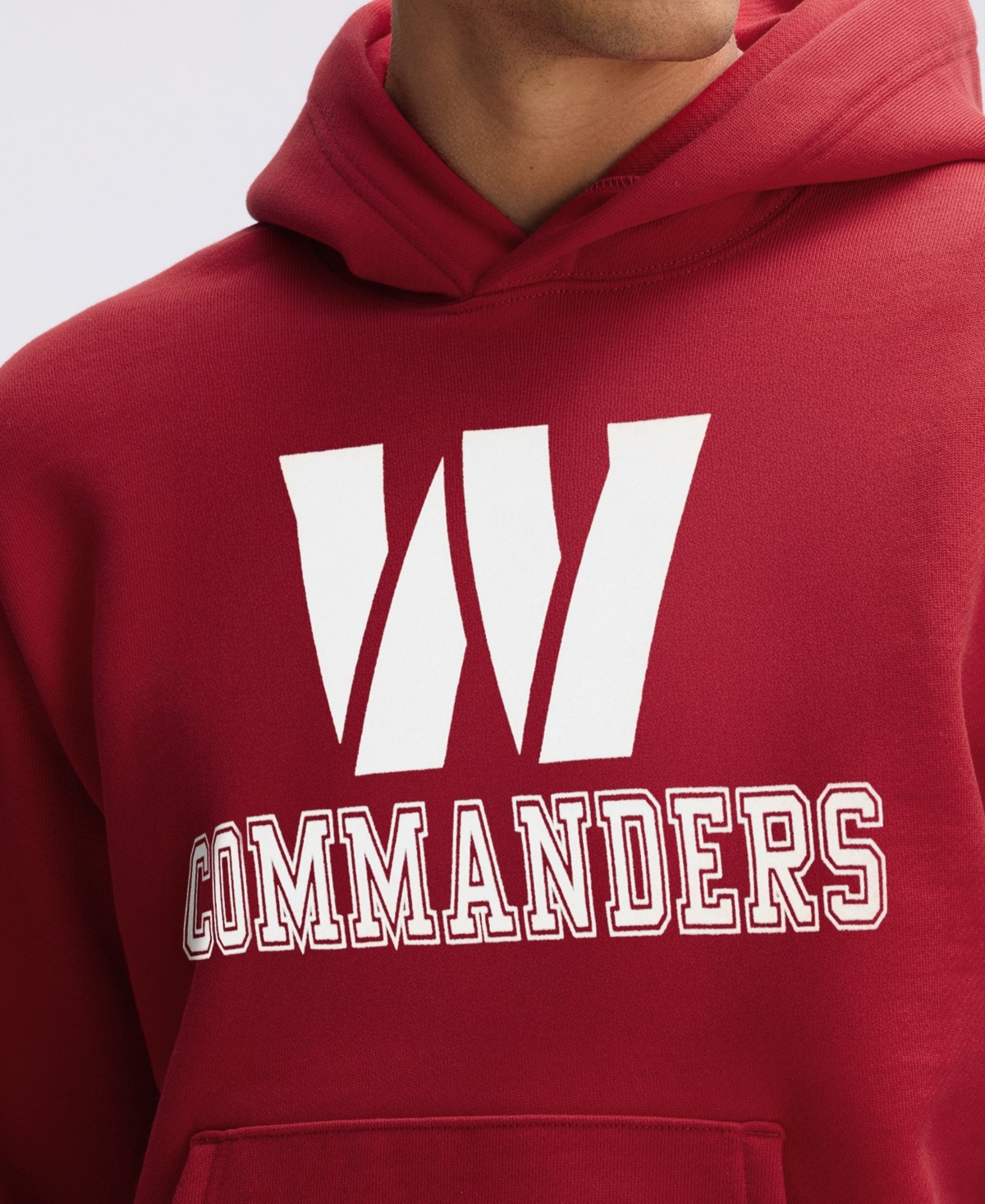 Fanatics Men's Washington Commanders IconicFleece Flocked Classic-Fit Heavyweight Fleece Hoodie