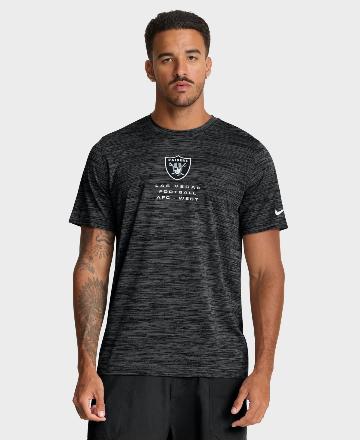 Nike Men's Las Vegas Raiders Velocity Ball Carrier Cross-Dyed T-Shirt