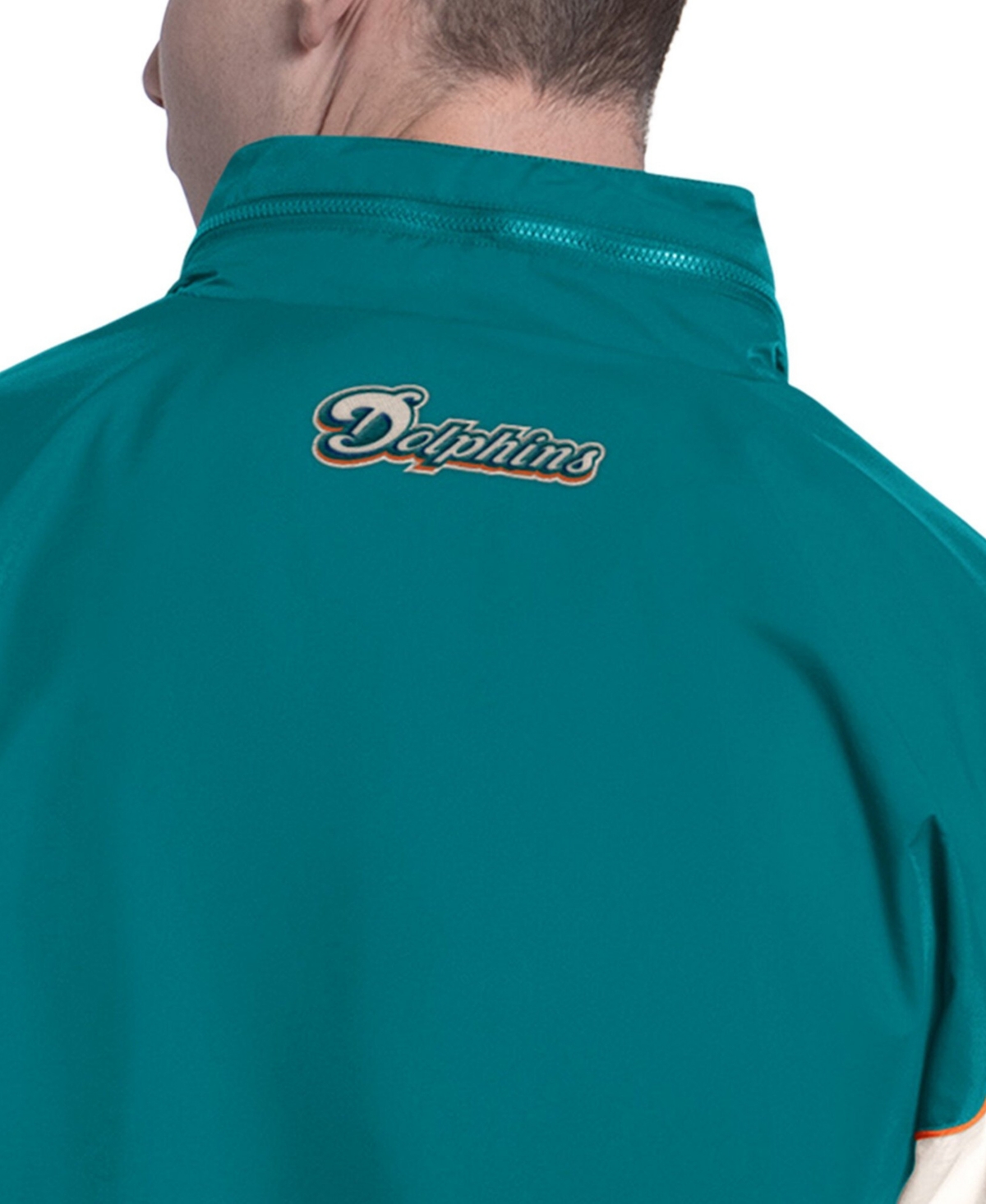Starter Men's Miami Dolphins The Gust Full-Zip Water-Resistant Hoodie