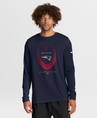 Men's New England Patriots Legend Icon Long-Sleeve Crewneck T-Shirt