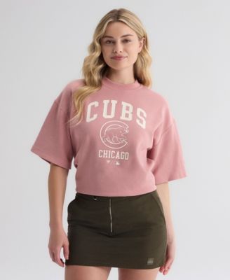 Women's Chicago Cubs Boxy Double-Face Rib T-Shirt