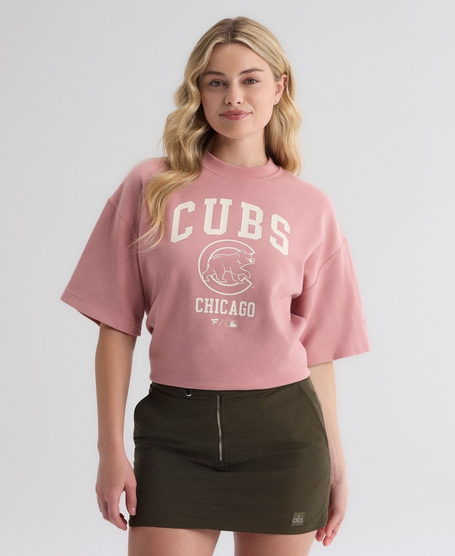 Women's Chicago Cubs Boxy Double-Face Rib T-Shirt