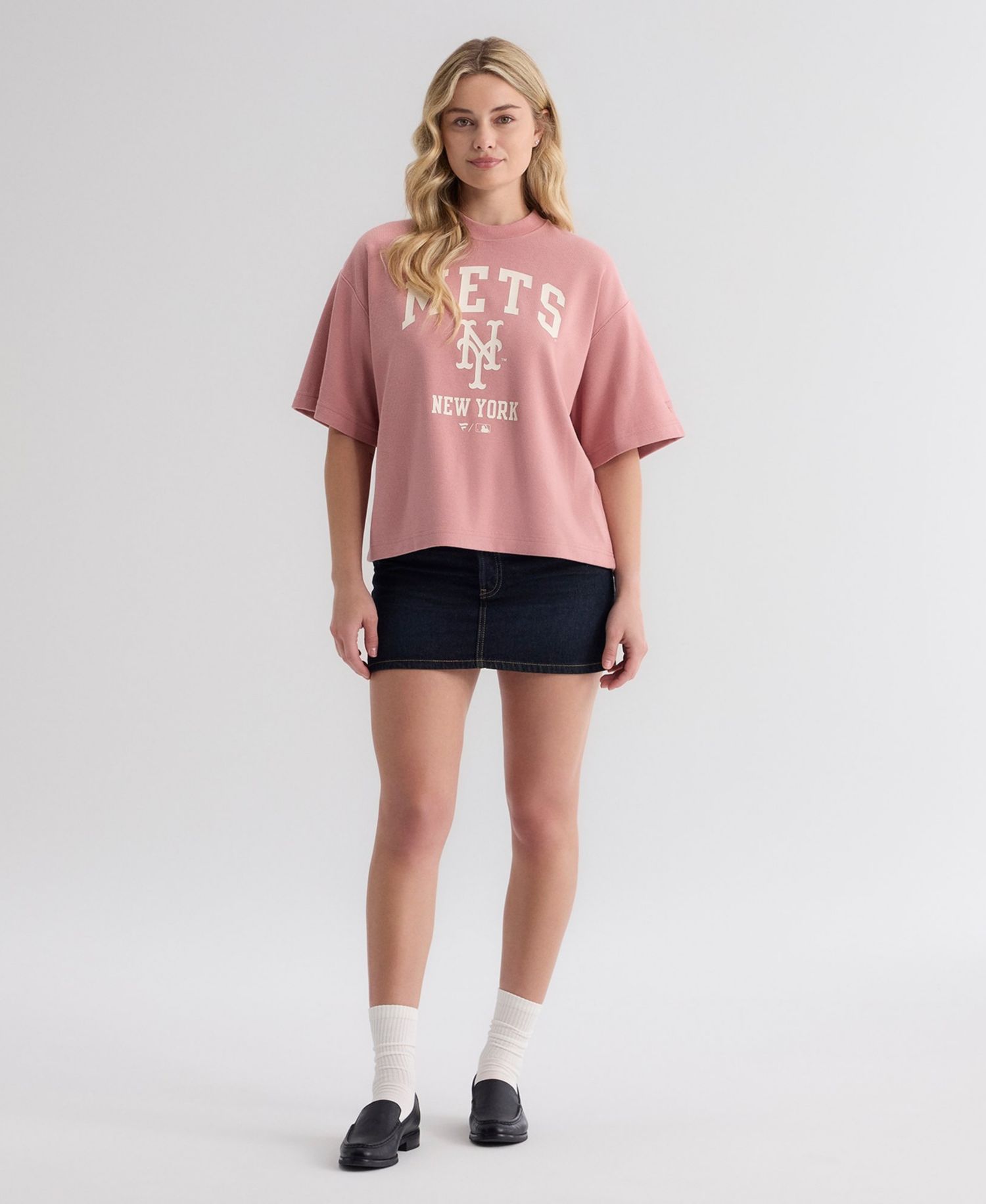 Women's New York Mets Iconic Boxy Double-Face Rib T-Shirt