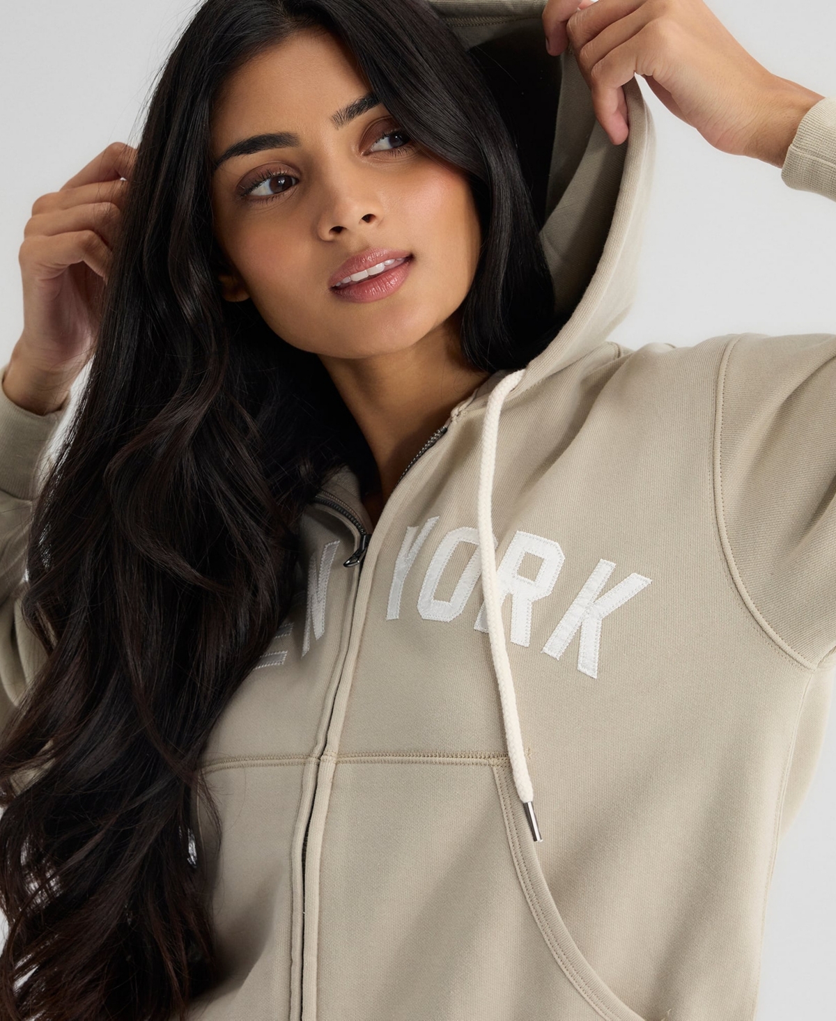 Fanatics Women's New York Yankees Iconic Terry Full-Zip Cropped Fit Hoodie