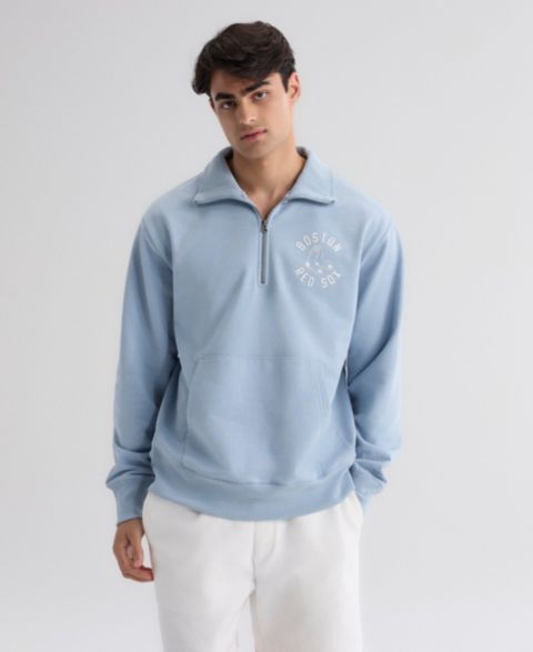 Мужская толстовка Fanatics Boston Red Sox Iconic Quarter-Zip