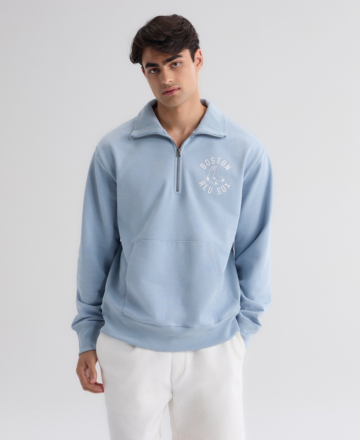 Fanatics Men's Boston Red Sox Iconic Quarter-Zip Relaxed-Fit Sweatshirt