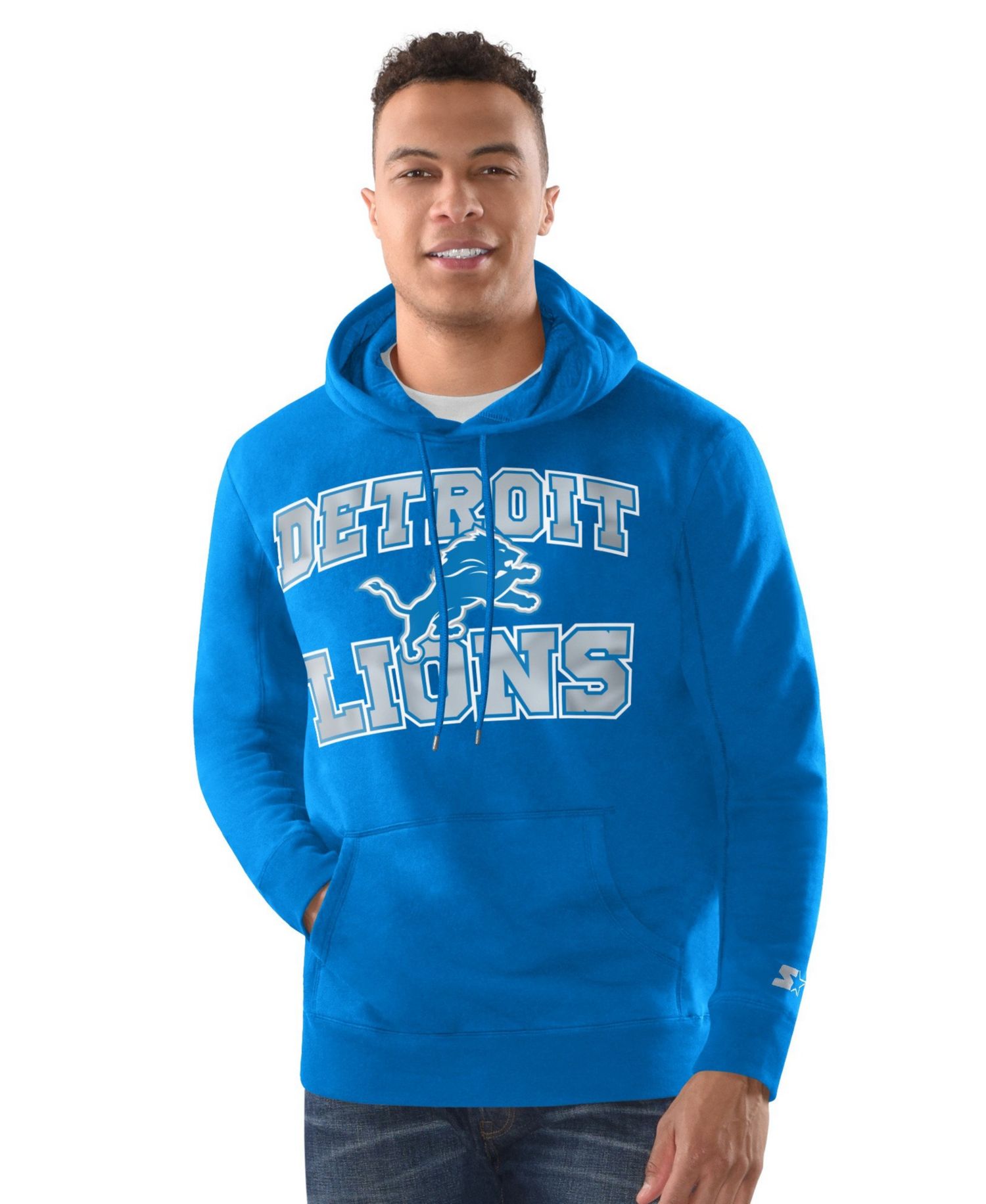 Men's Detroit Lions Pullover Graphic Hoodie and Cuffed Knit Hat, 2-Piece Set