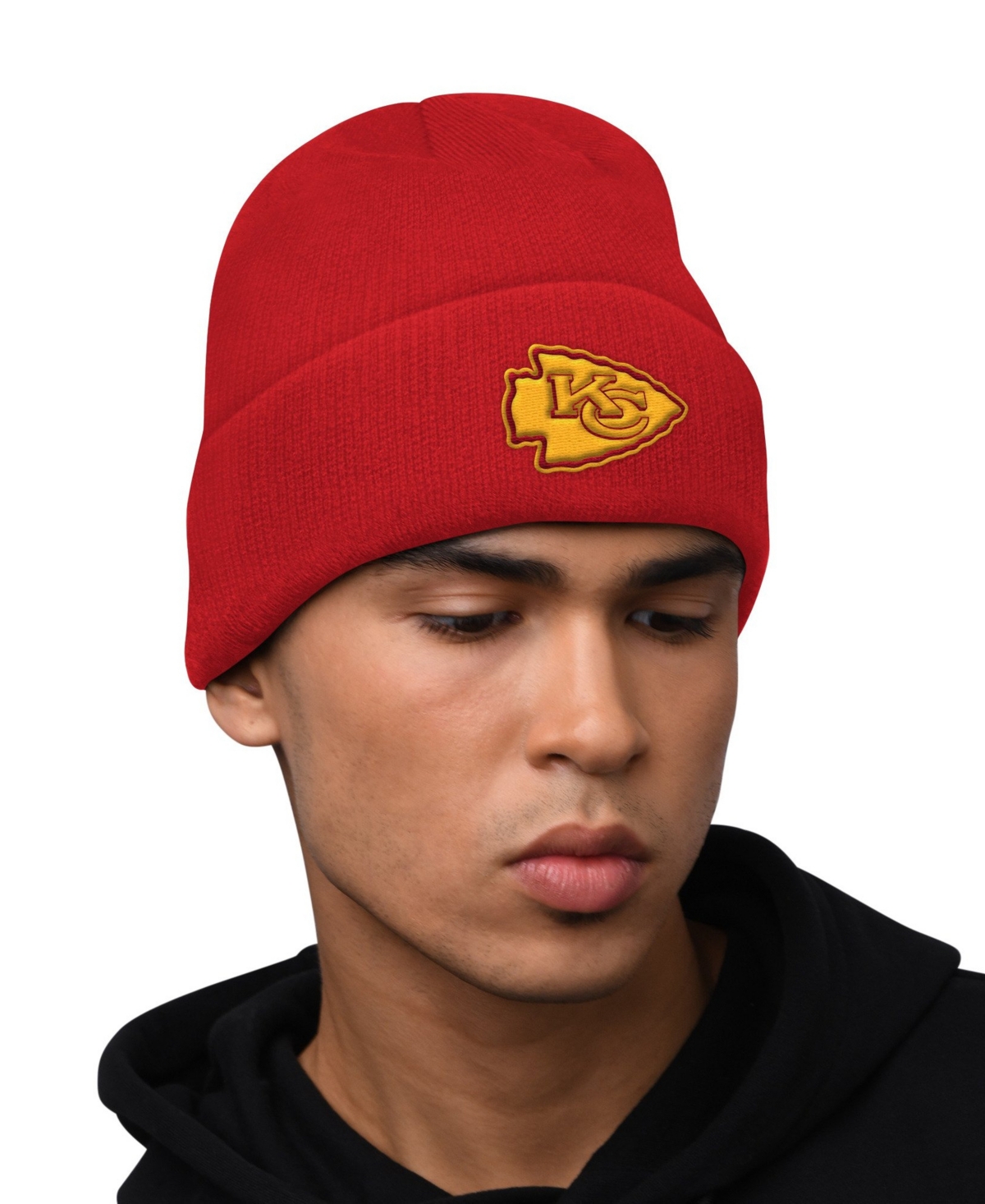Starter Men's Kansas City Chiefs Graphic Classic-Fit Hoodie and Cuffed Knit Hat, 2-Piece Set