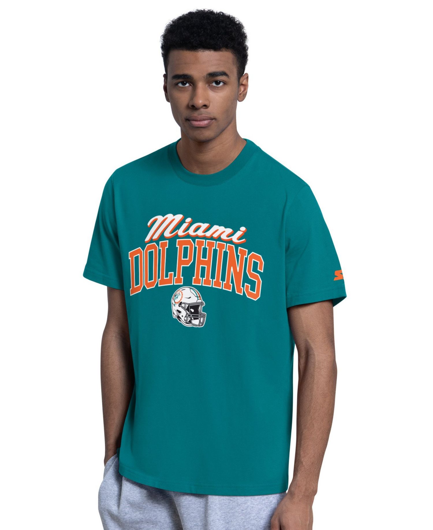 Men's Miami Dolphins Vintage Pullover Cotton-Blend Hoodie & T-Shirt Set