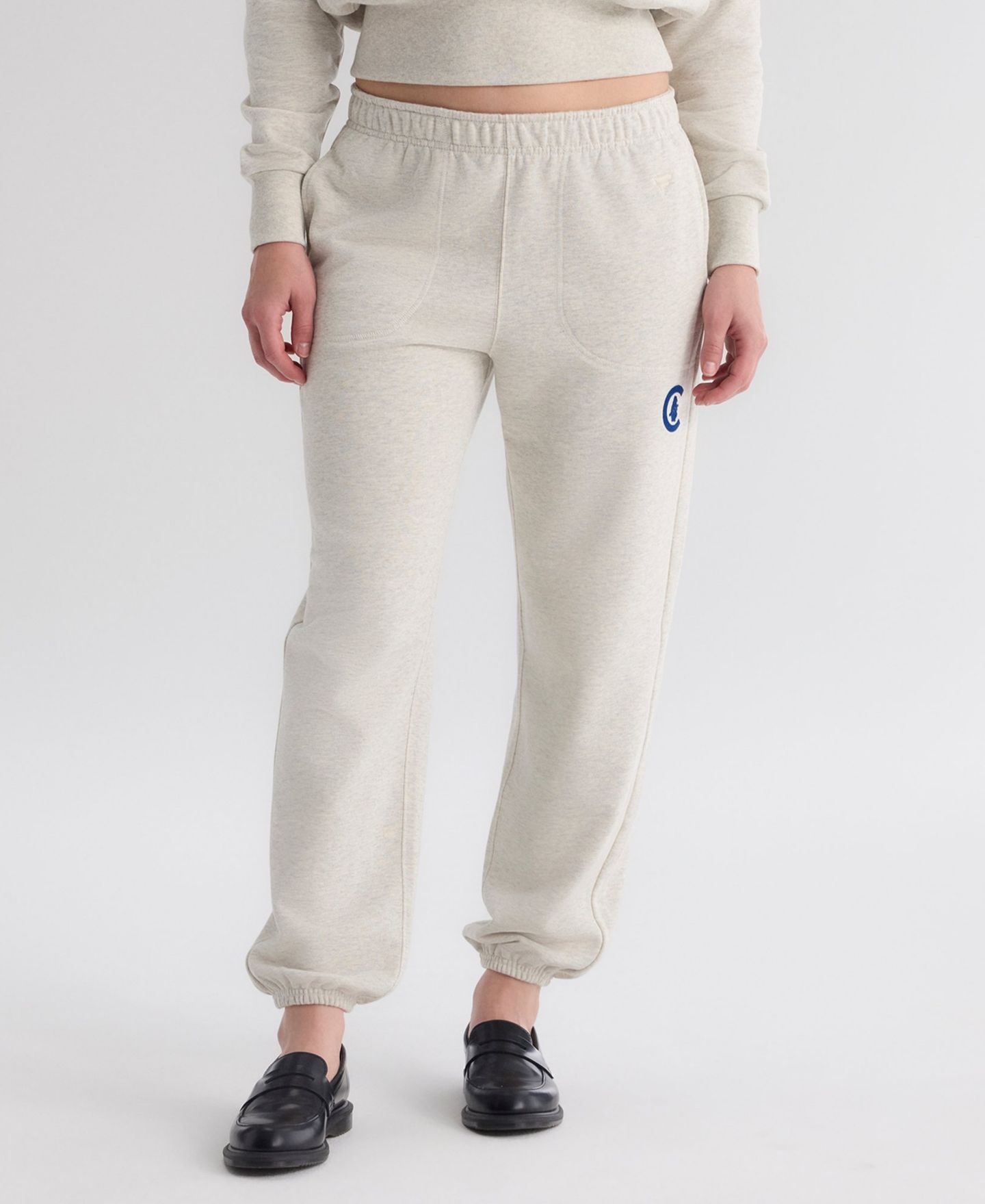 Женские брюки Fanatics Chicago Cubs Iconic High-Rise Tapered-Leg Track — фото 1
