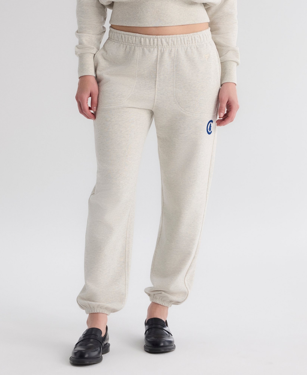 Fanatics Women's Chicago Cubs Iconic High-Rise Tapered-Leg Track Pants