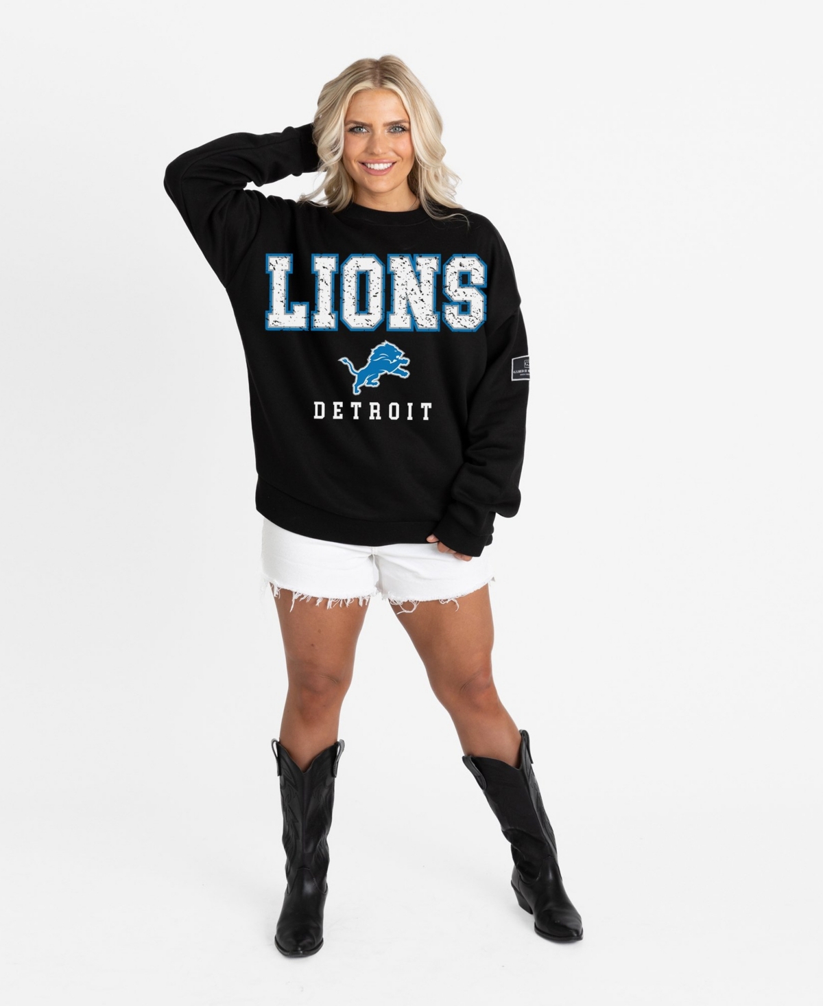 Gameday Couture Women's Detroit Lions Oversized Fleece Sweatshirt