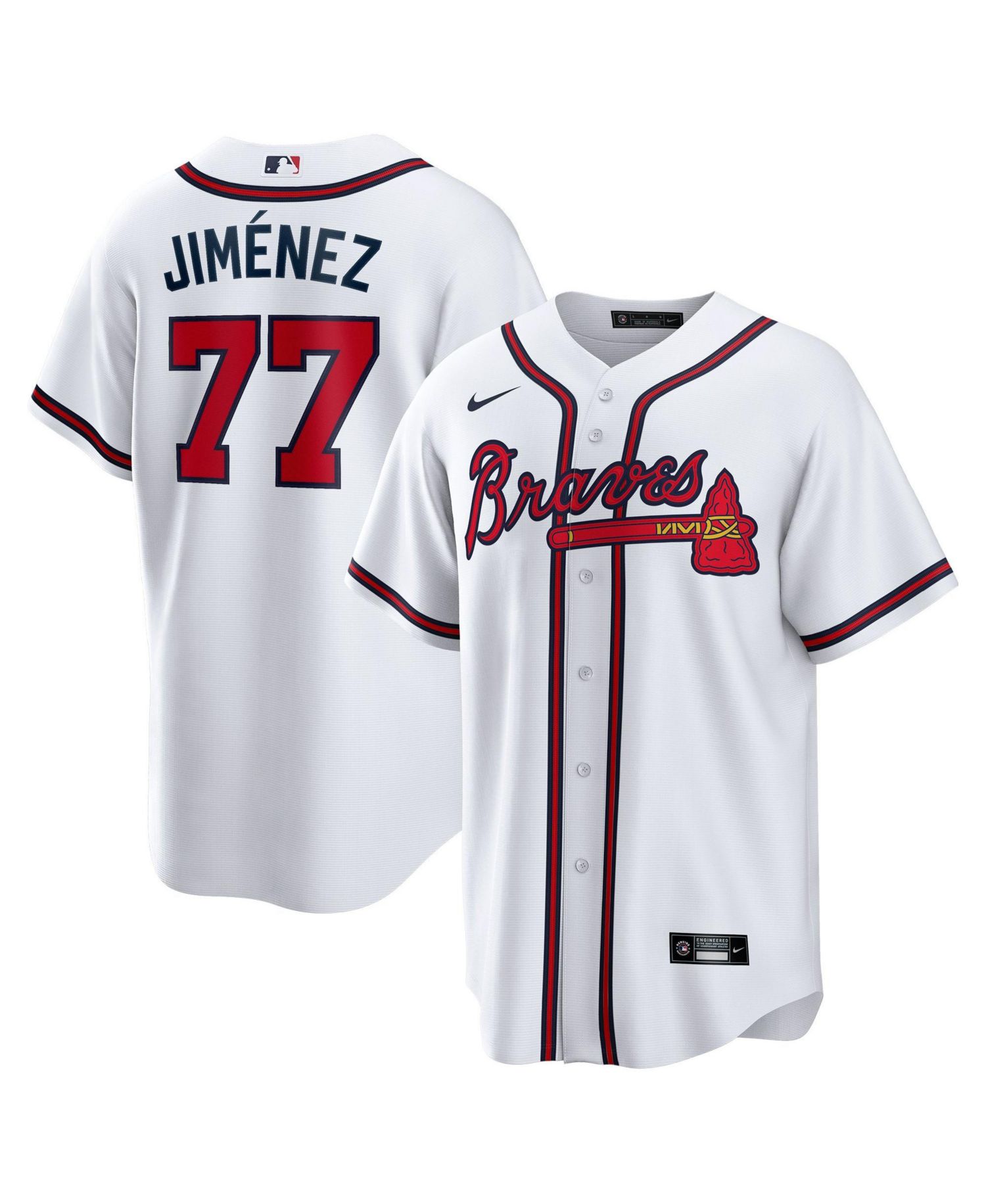 Men's Atlanta Braves Joe Jim&eacute;nez V-Neck Jersey