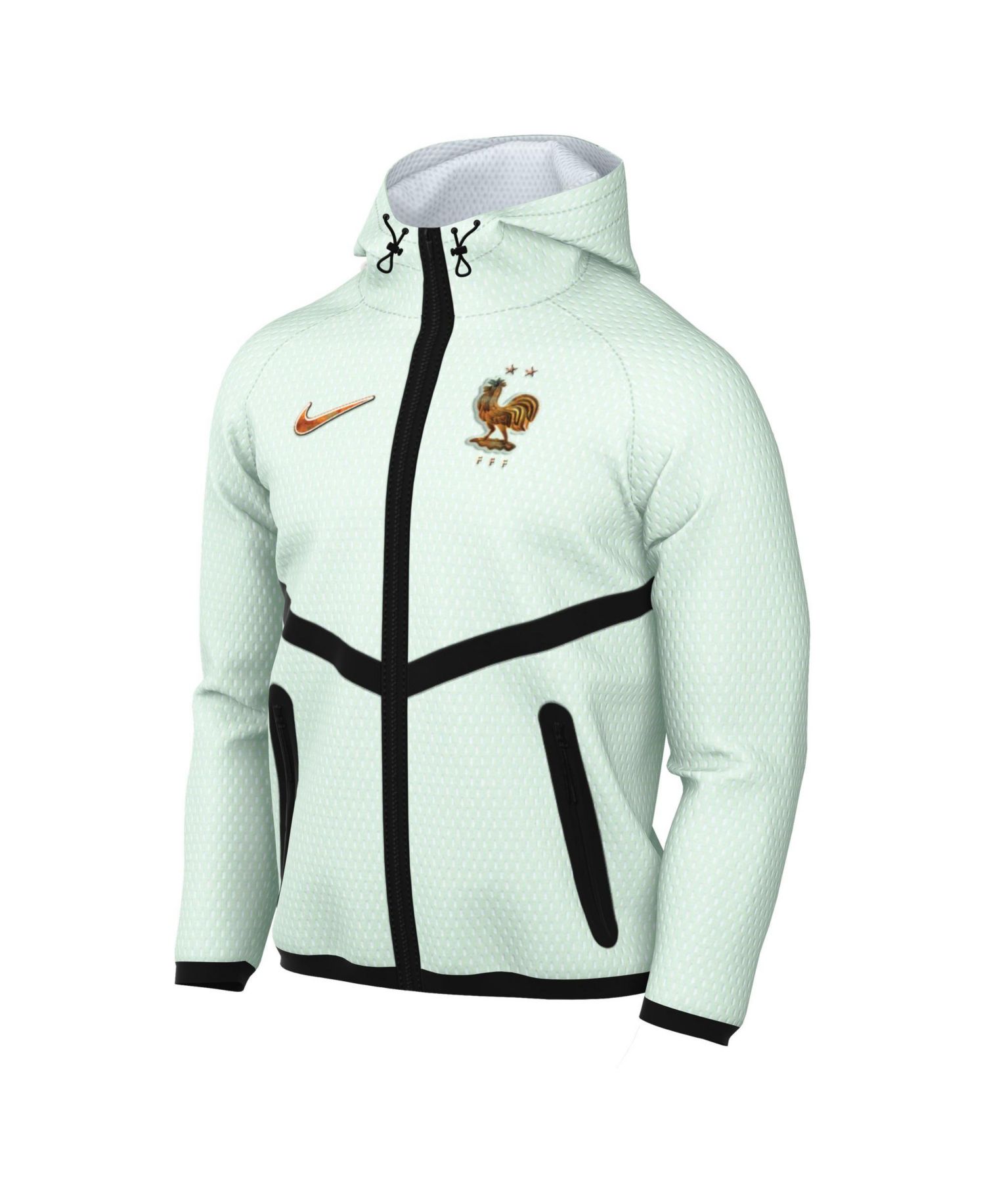 Men's France National Team 2026 Anthem Hooded Full-Zip Mesh Jacket