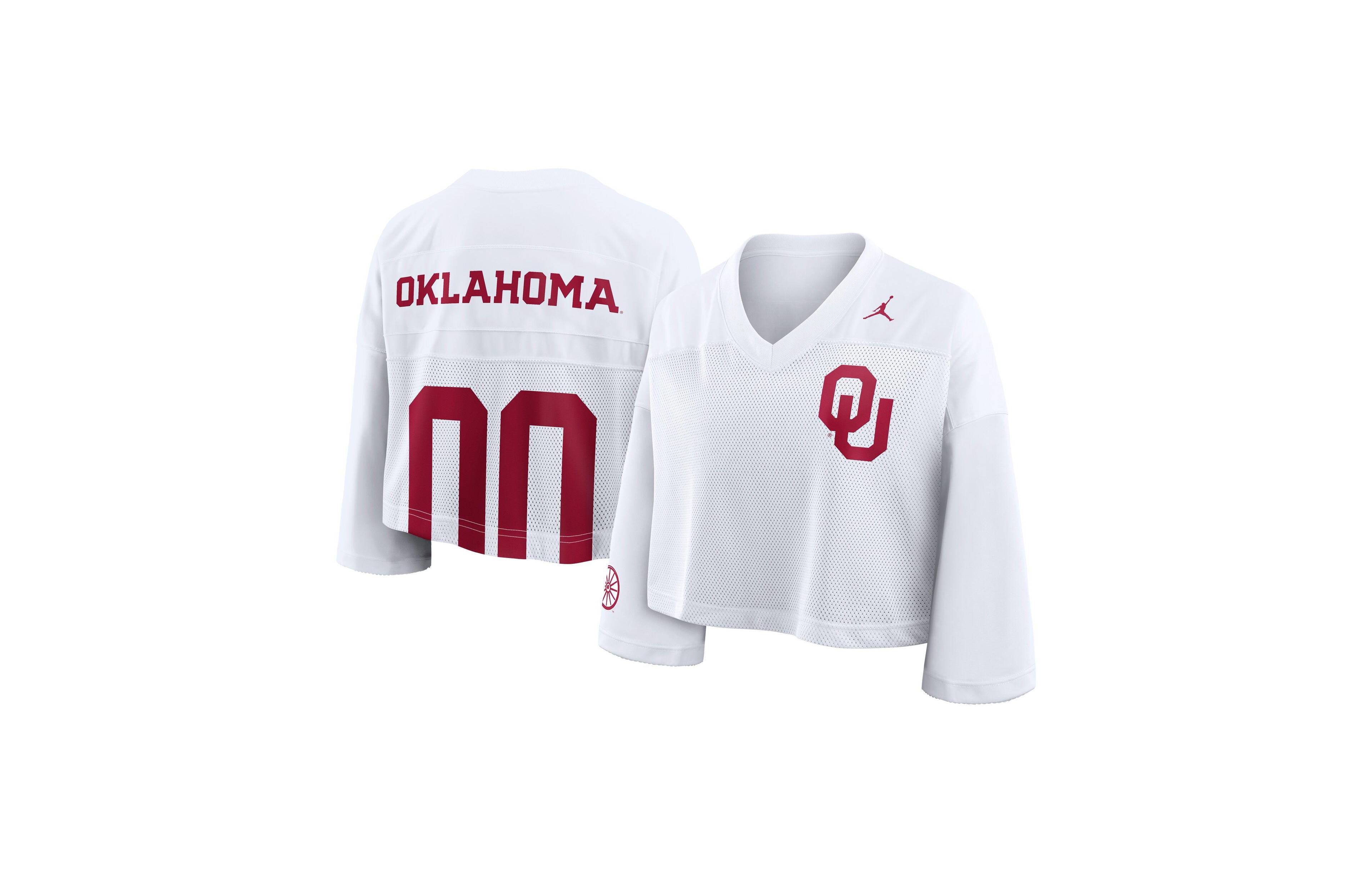 Jordan Women's Oklahoma Sooners Cropped Mesh Jersey
