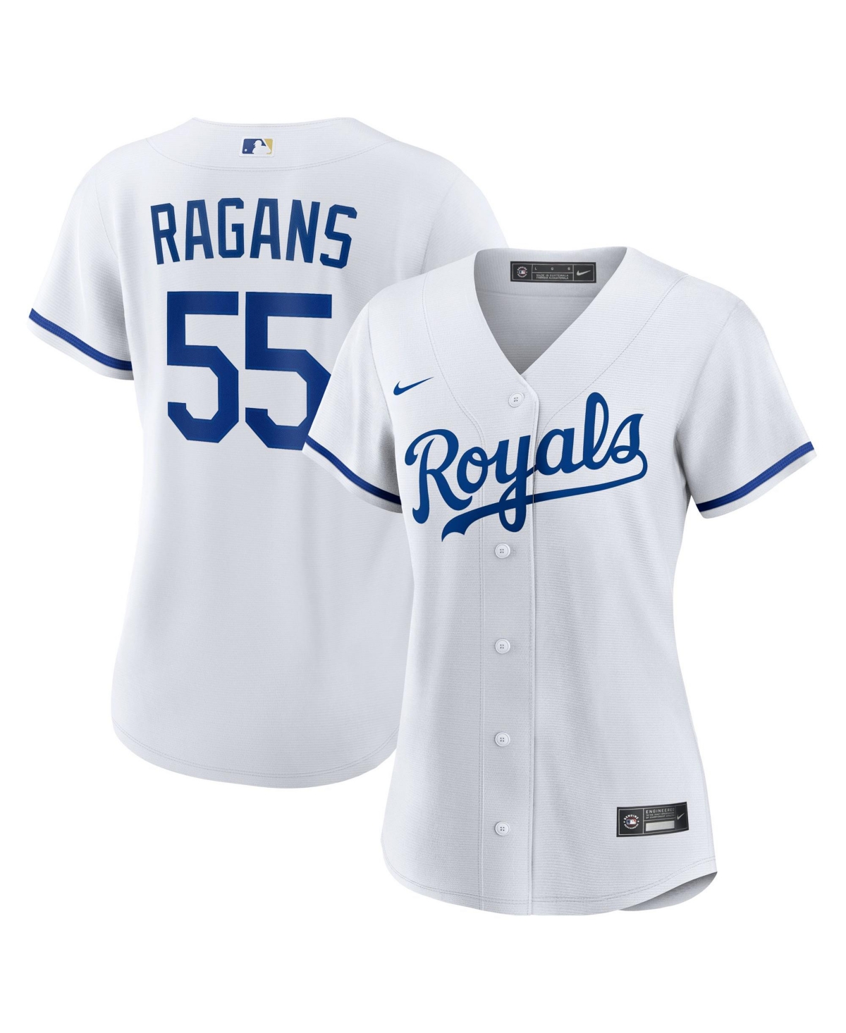 Nike Women's Kansas City Royals Cole Ragans V-Neck Short-Sleeve Button-Closure Jersey