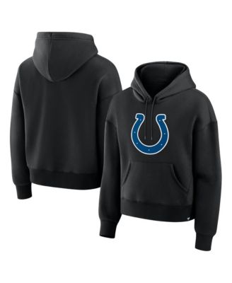 Women's Indianapolis Colts Essential Legacy Hooded Heavyweight Fleece Front Pouch Pocket Hoodie