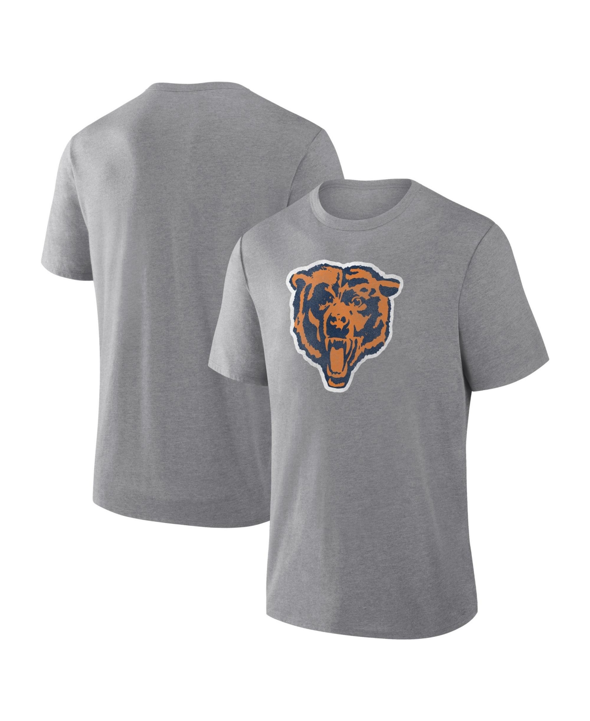 Fanatics Men's Chicago Bears Vintage Heritage Tribute Distressed Poly-Cotton-Rayon Blend T-Shirt