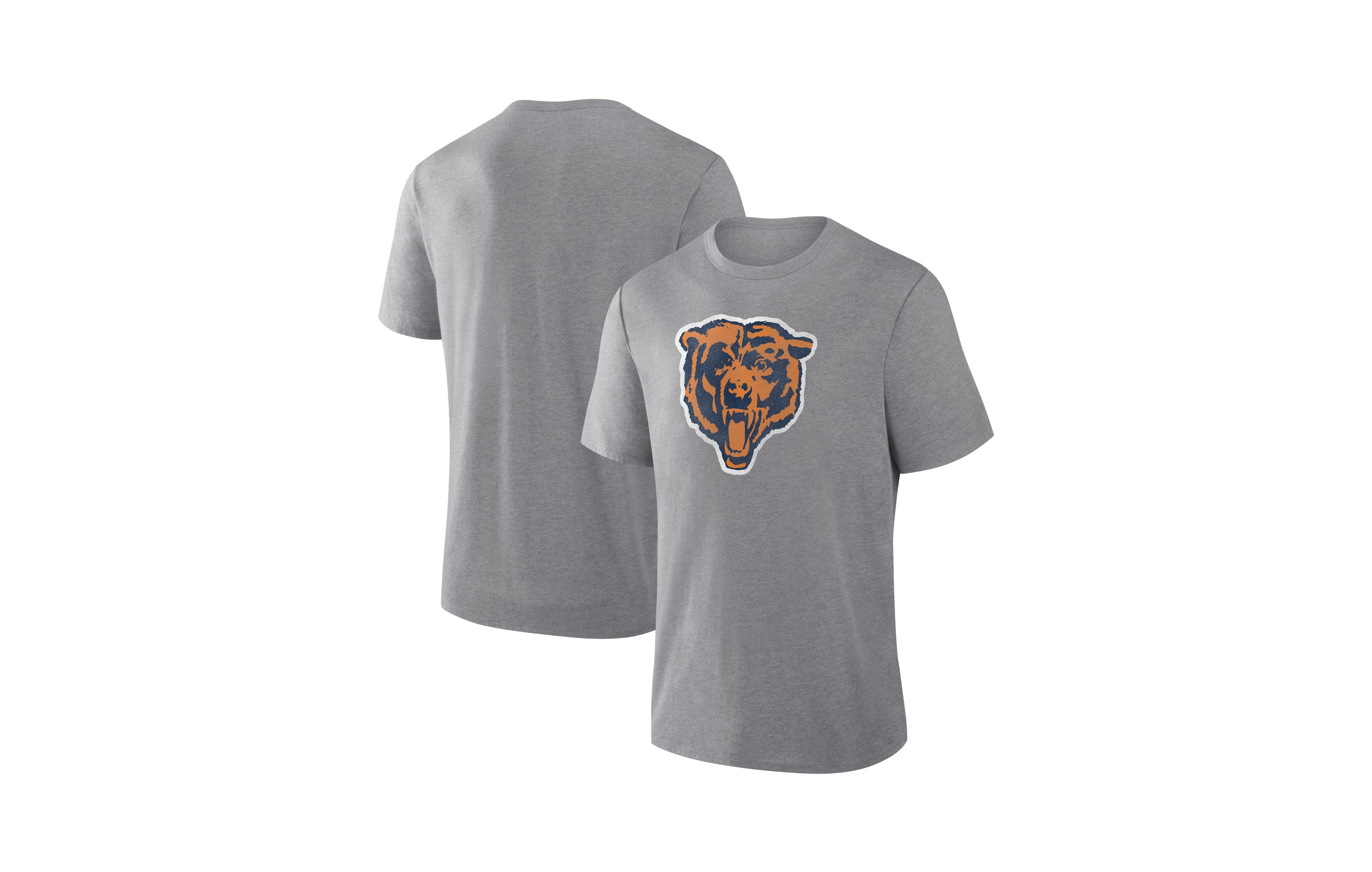 Fanatics Men's Chicago Bears Vintage Heritage Tribute Distressed Poly-Cotton-Rayon Blend T-Shirt