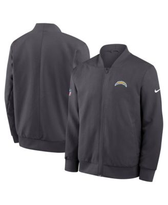 Men's Los Angeles Chargers Sideline Full-Zip Fleece-Lined Bomber Jacket