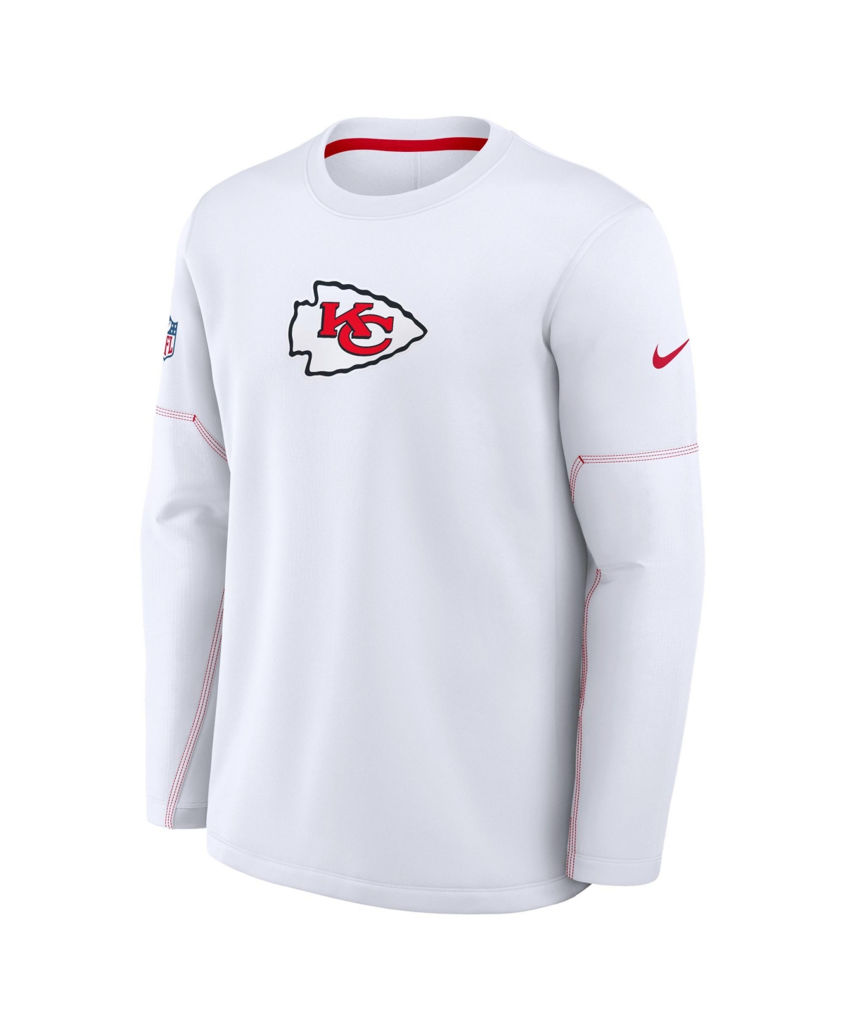 Nike Men's Kansas City Chiefs Sideline Coaches Long-Sleeve Pullover Crew Neck Sweatshirt