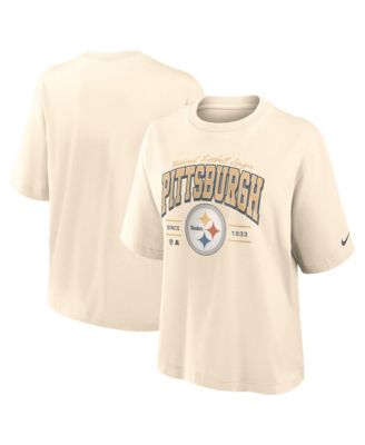 Women's Pittsburgh Steelers Vintage Mod Boxy Retro T-Shirt