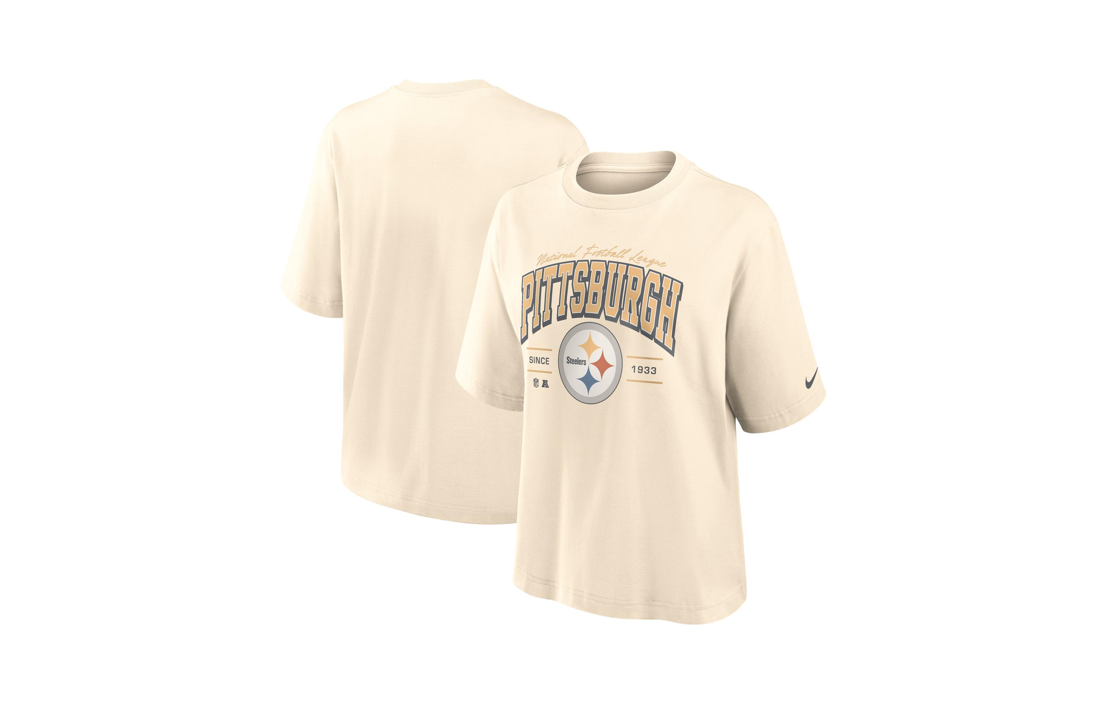 Nike Women's Pittsburgh Steelers Vintage Mod Boxy Retro T-Shirt
