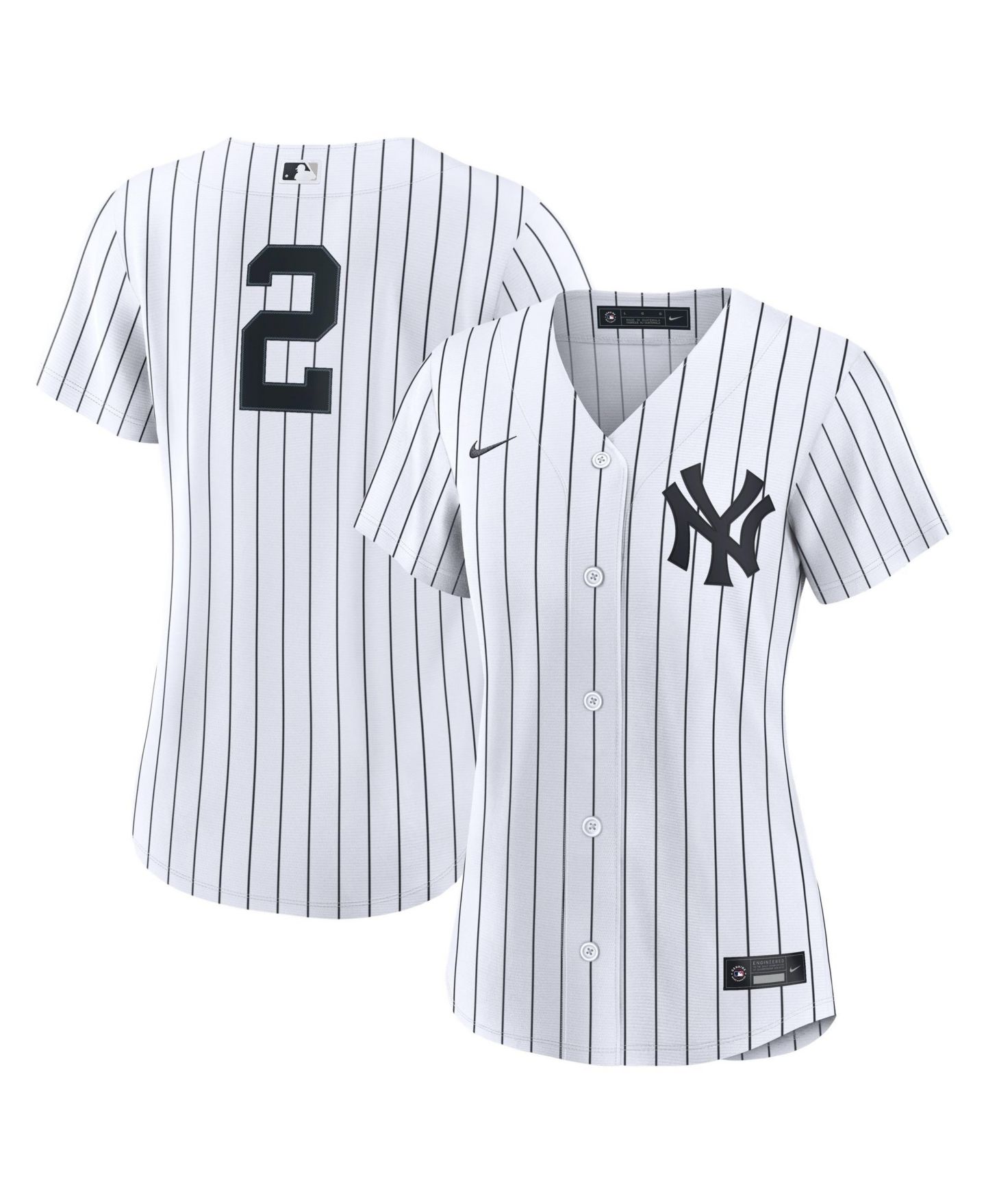 Женский топ Nike New York Yankees Derek Jeter Home Retired Replica Jersey — фото 1