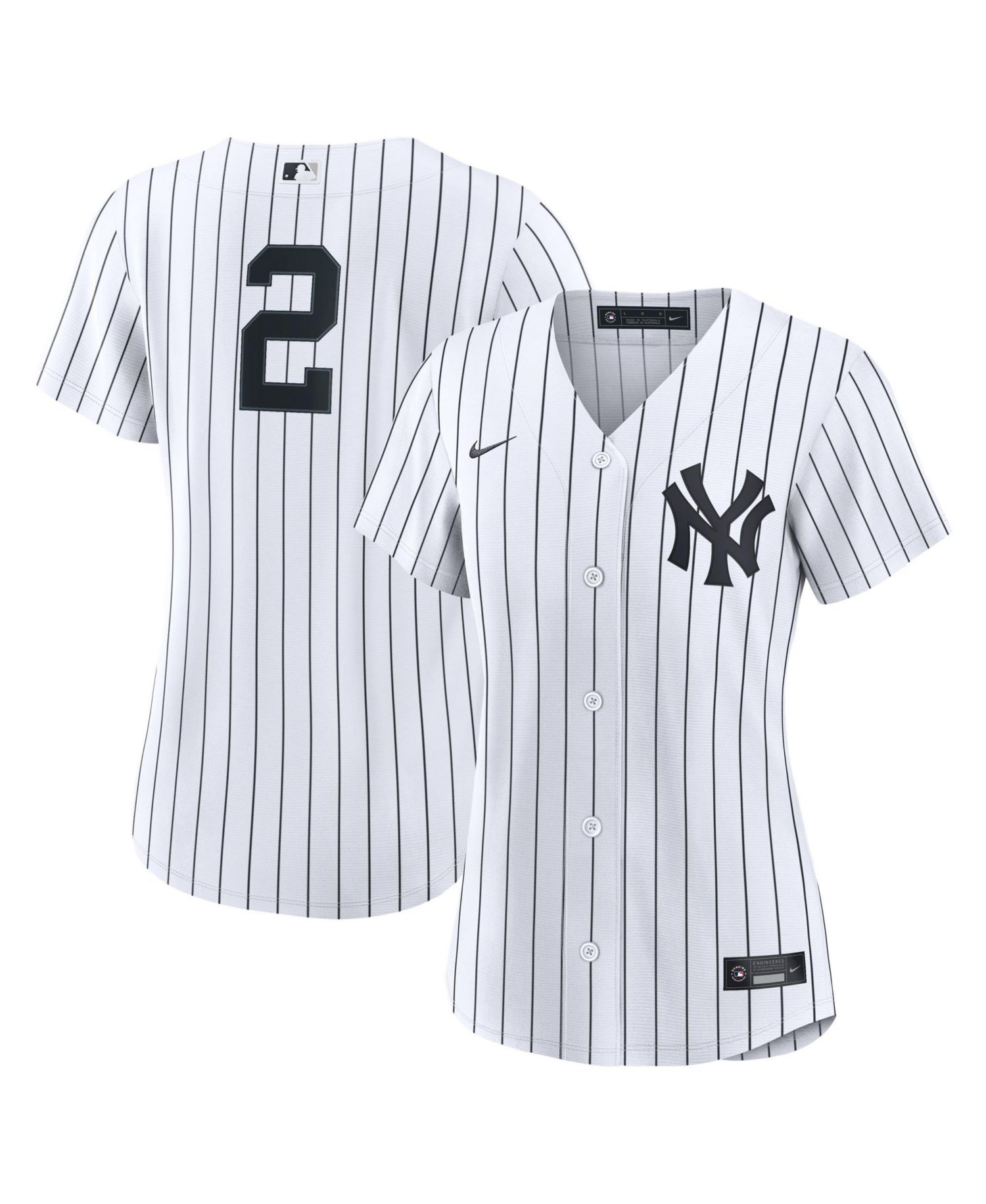 Women's New York Yankees Derek Jeter Home Retired Replica Jersey