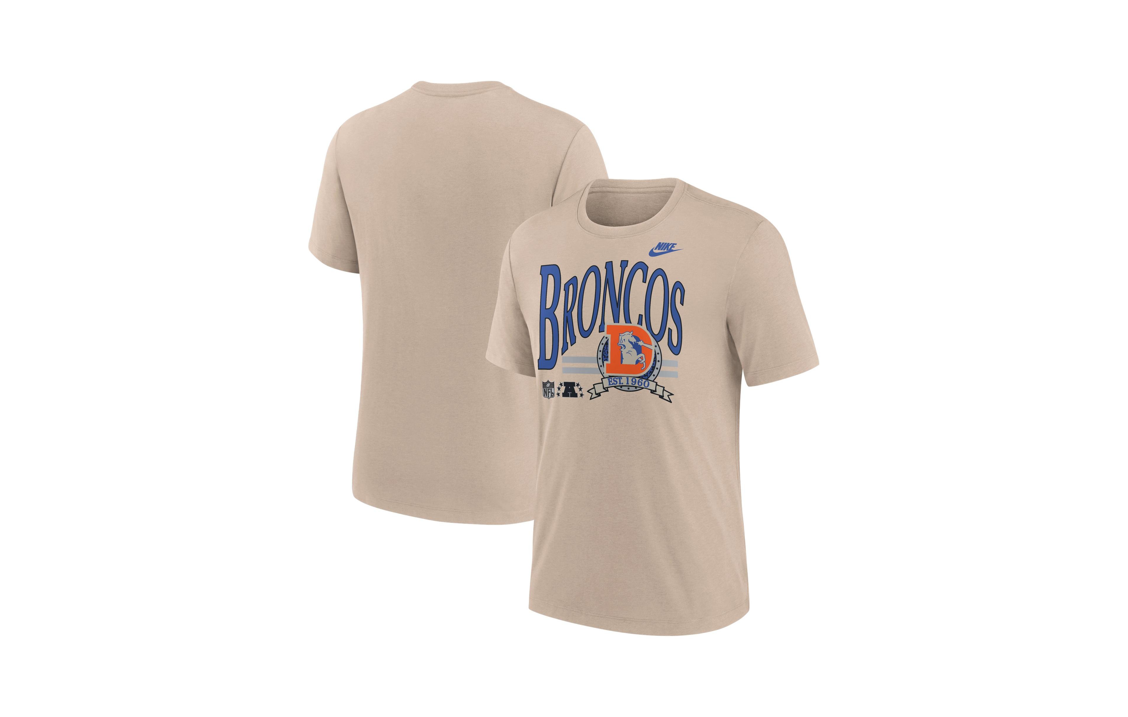 Nike Men's Denver Broncos Favorable Timeline Tri-Blend T-Shirt