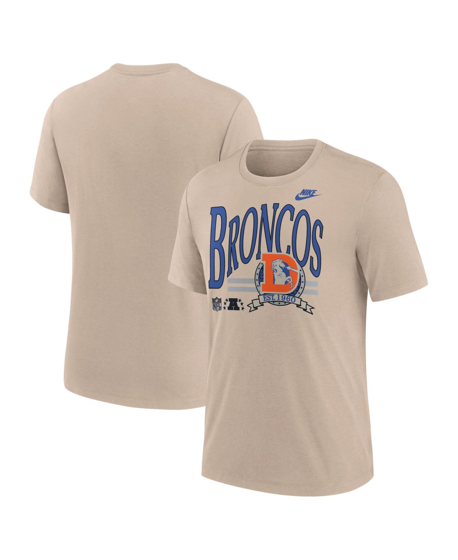 Men's Denver Broncos Rewind Vintage Tri-Blend T-Shirt